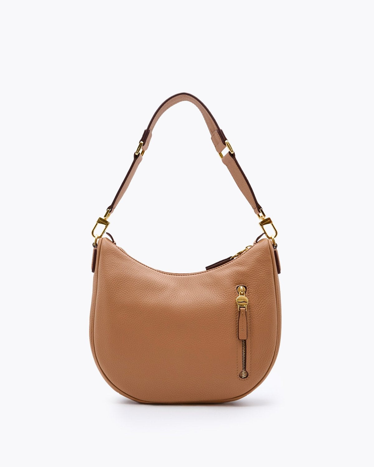 NANNINI borsa shopper donna pelle liscia cuoio marrone grande