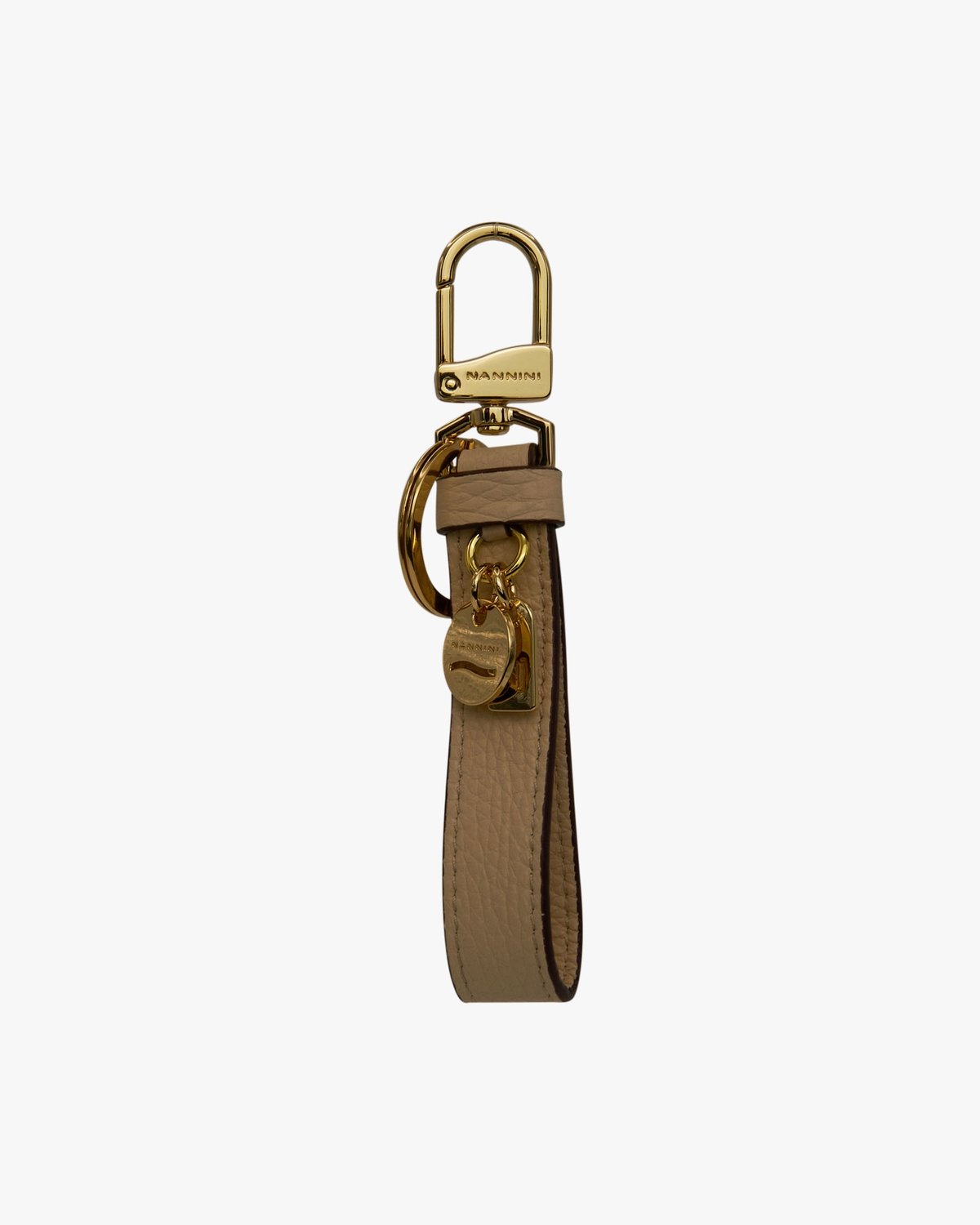 NANNINI borsa secchiello pelle marrone chiaro con tracolla regolabile