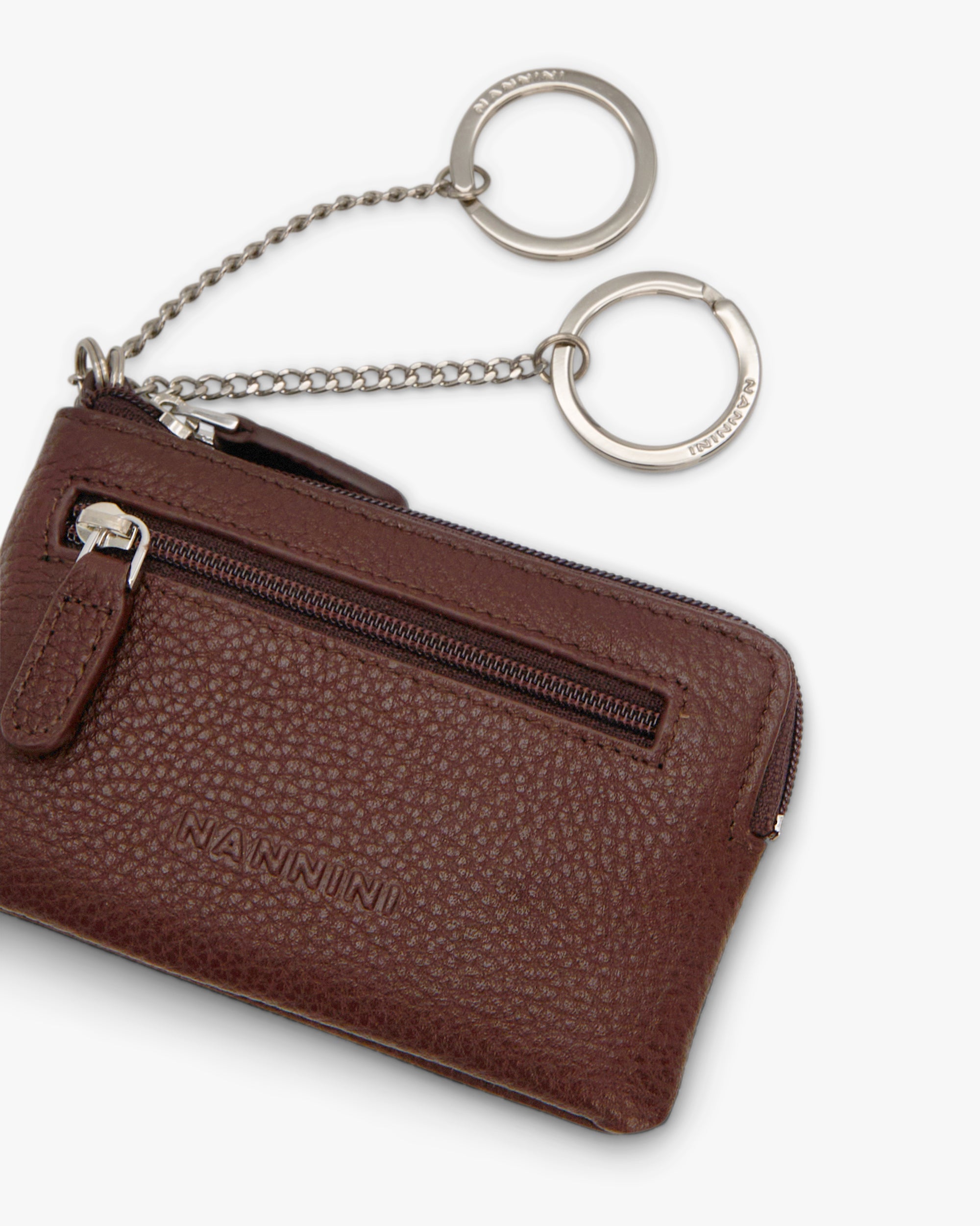 NANNINI borsa spalla donna pelle martellata bordeaux trapuntata catena