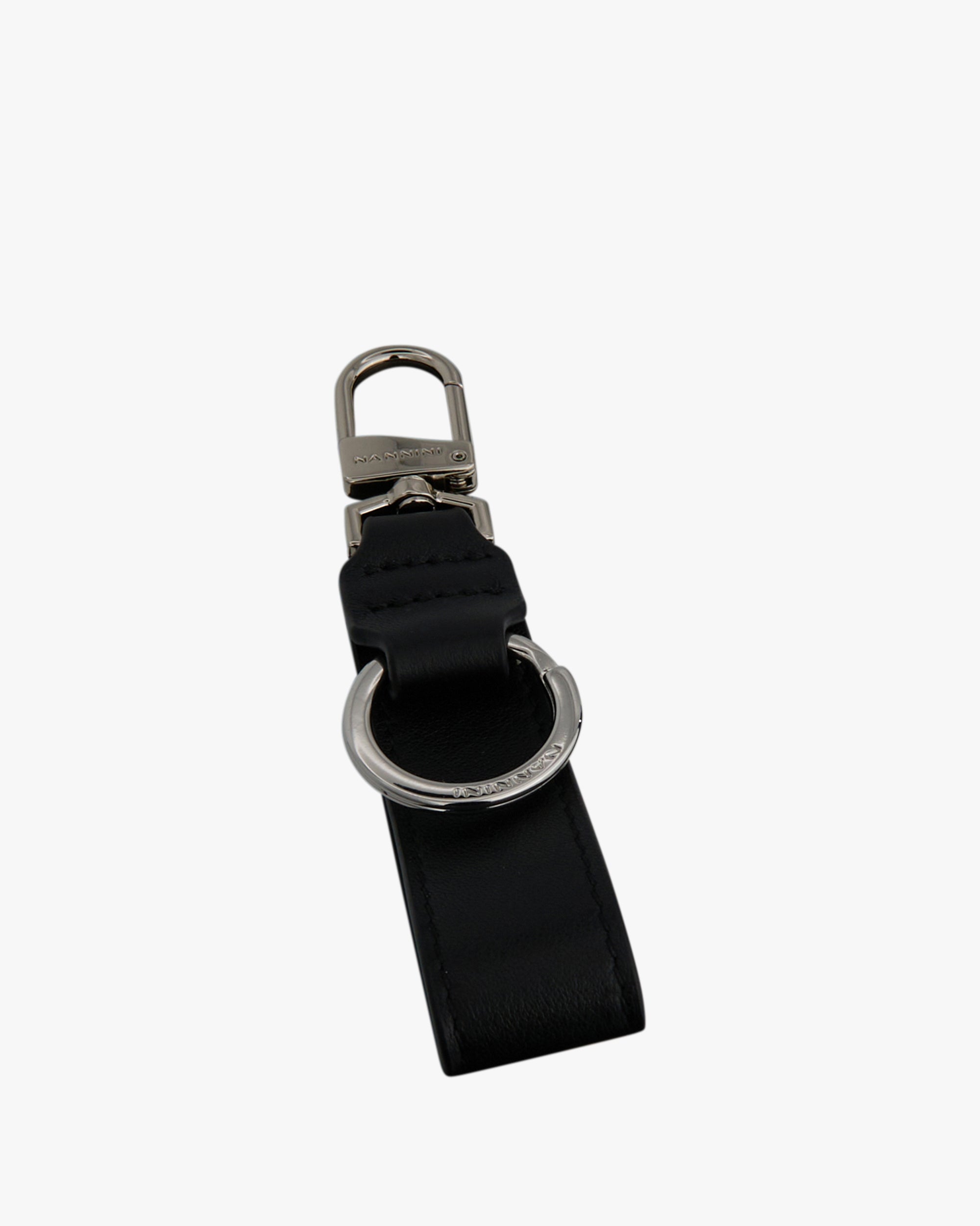 NANNINI borsa secchiello pelle marrone chiusura metallo frontale donna