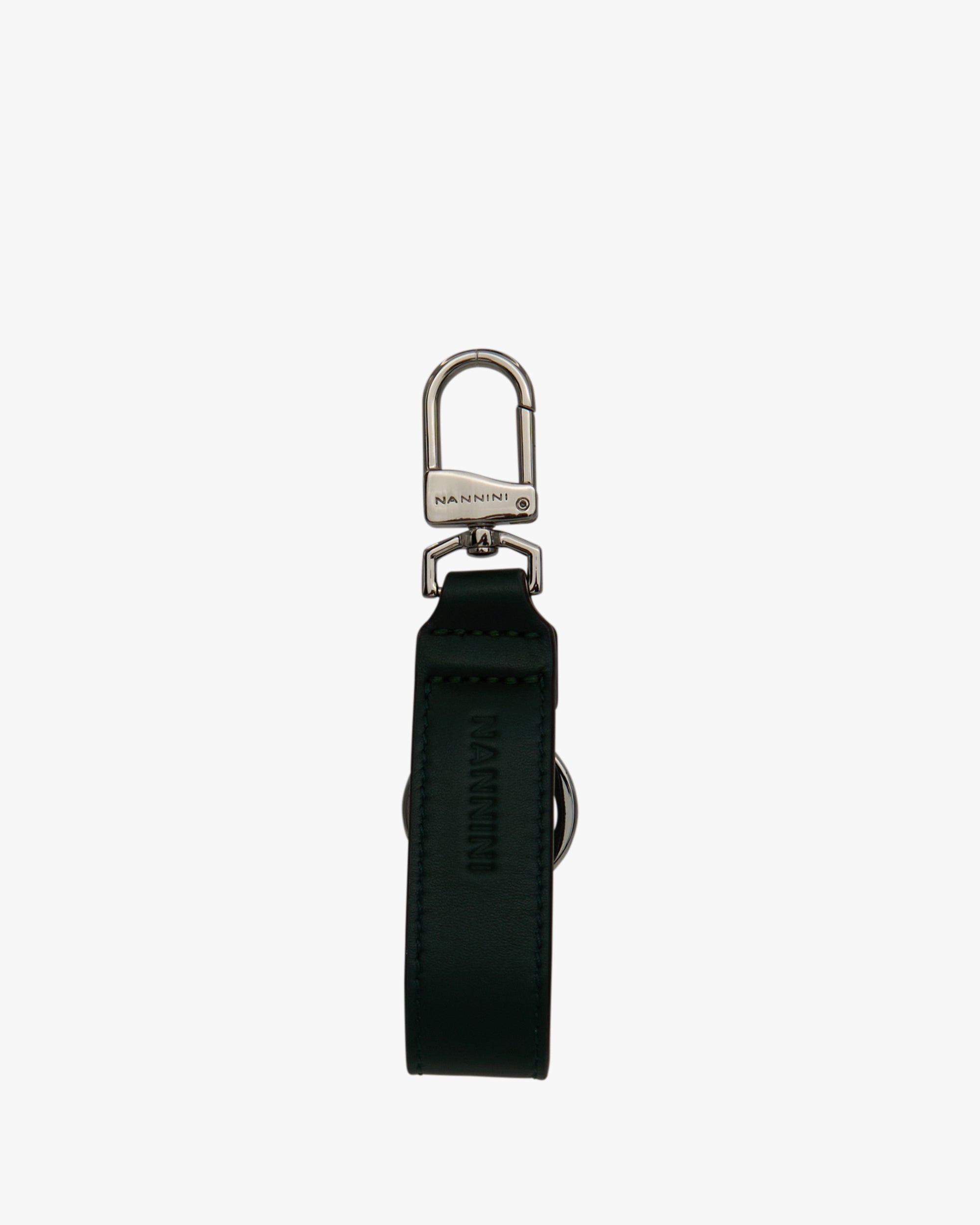 NANNINI borsa secchiello pelle marrone chiusura metallo frontale donna