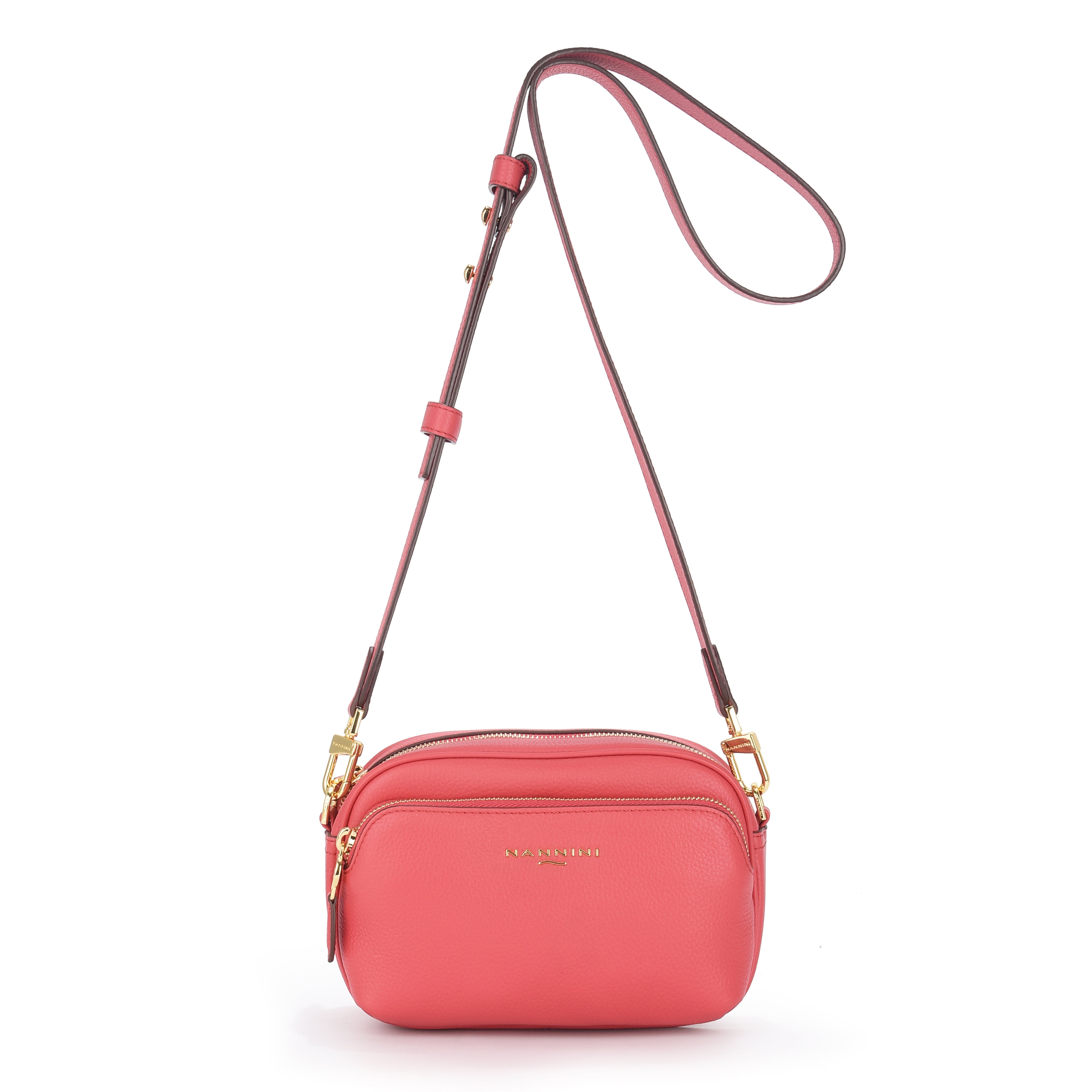 NANNINI borsa secchiello similpelle geranio stampa cocco donna