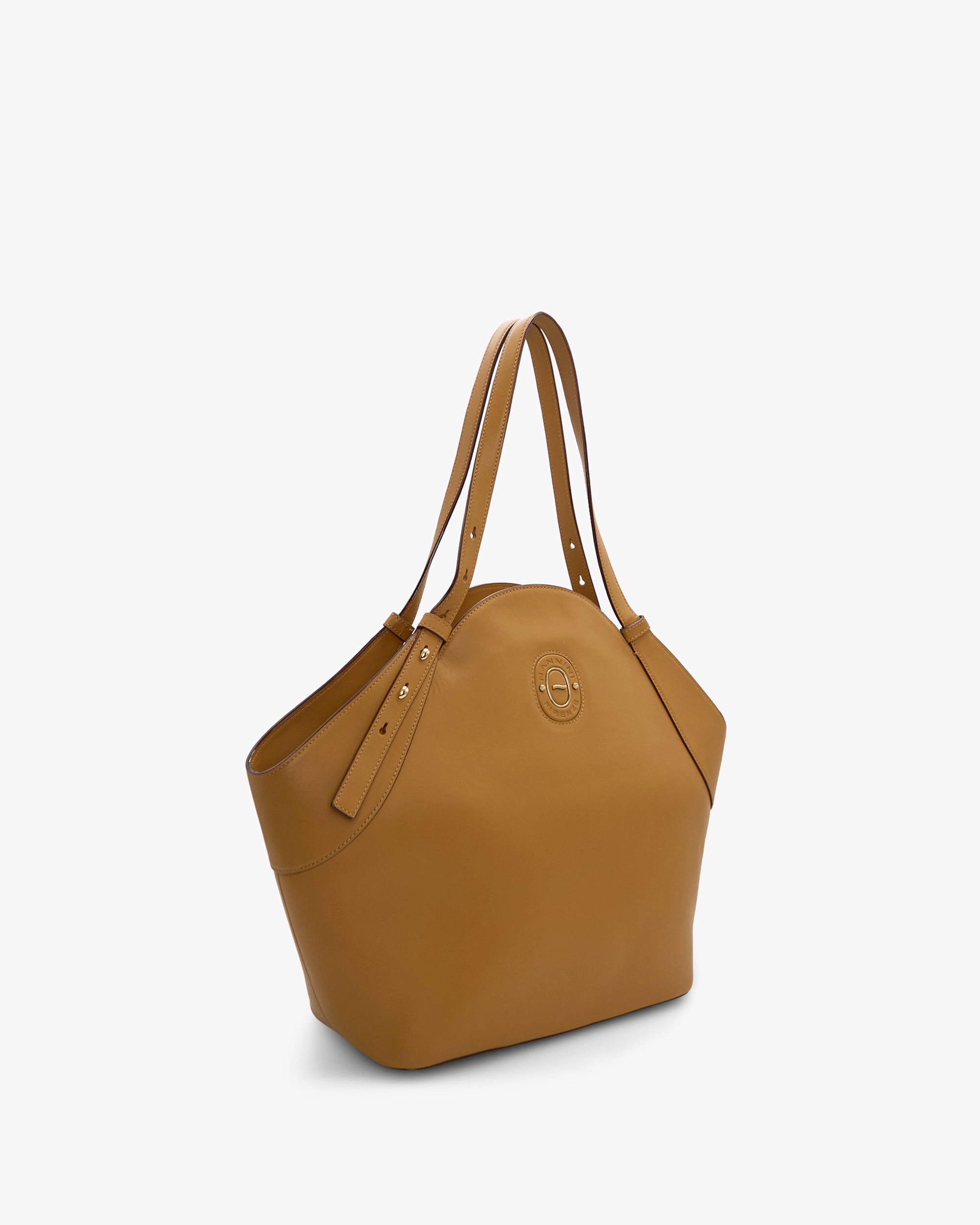NANNINI borsa spalla donna pelle stampa rettile beige