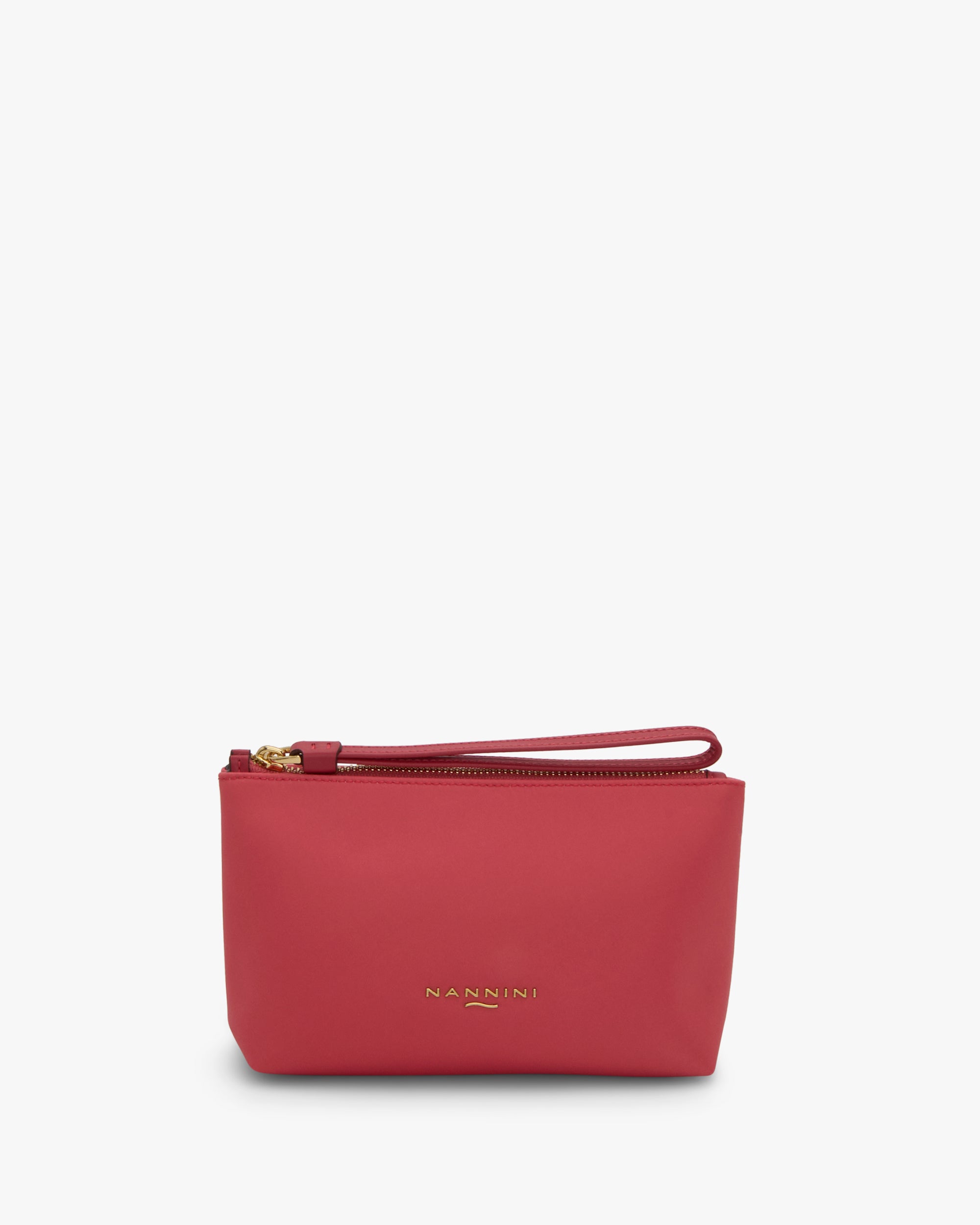 NANNINI bauletto pelle martellata geranio doppi manici zip