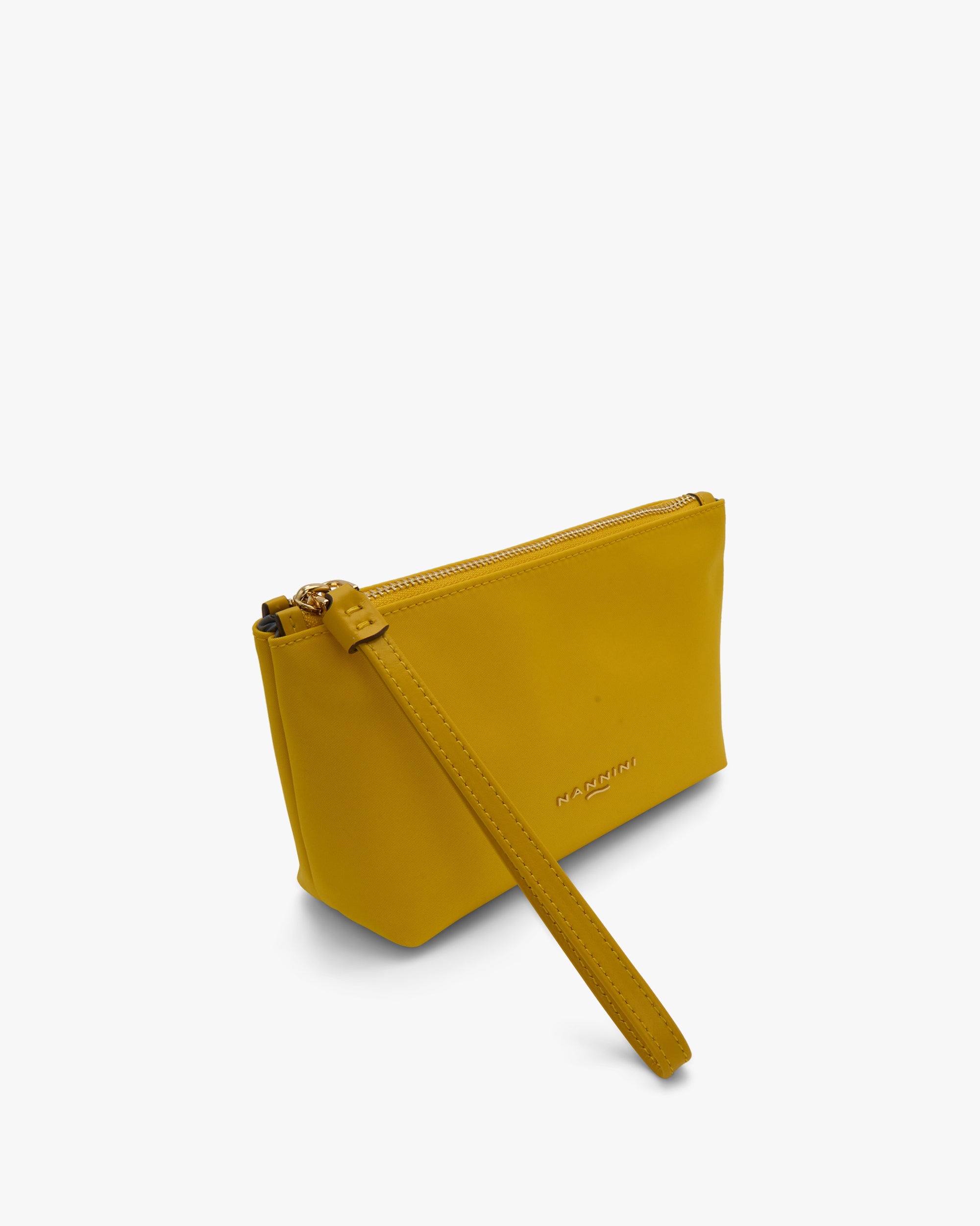 NANNINI borsa mano bauletto pelle saffiano dettagli oro giallo