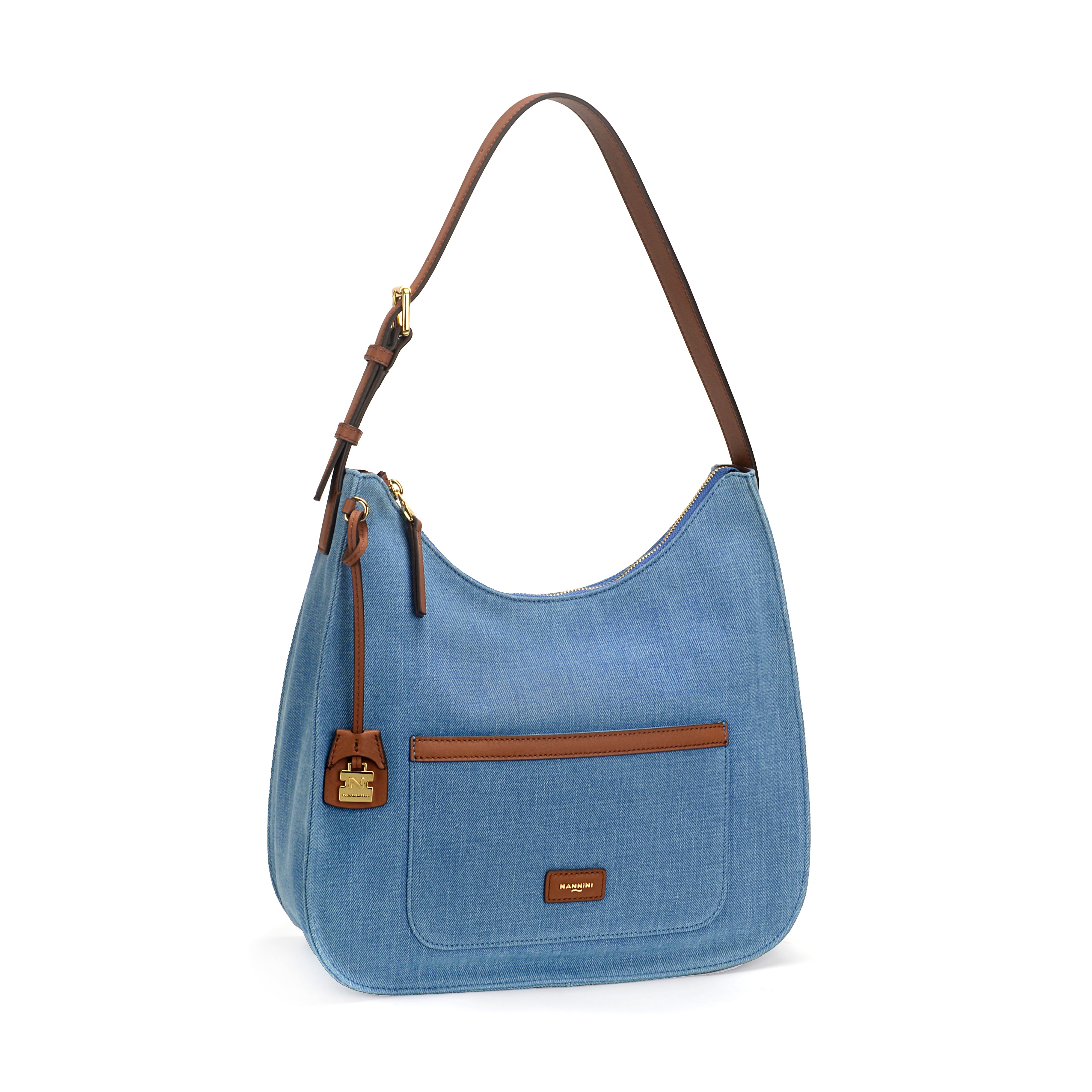 NANNINI jeans cuoio borsa tracolla casual donna fashion