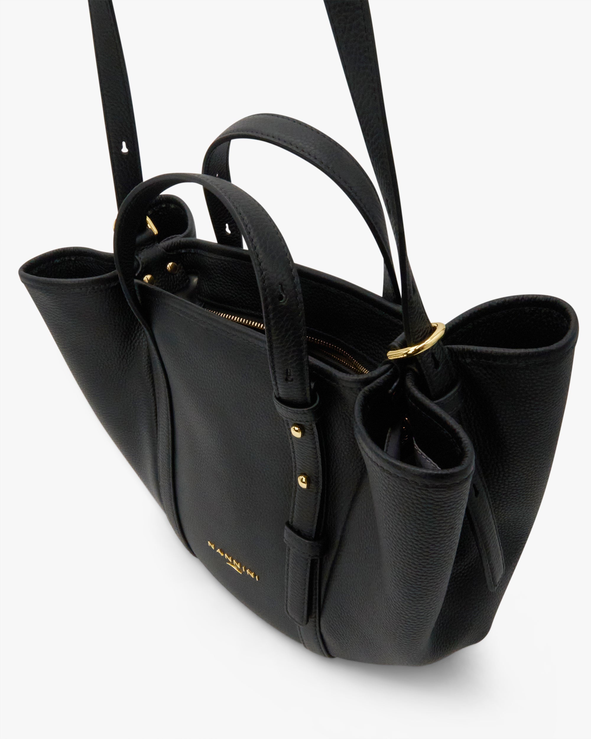 NANNINI bauletto donna pelle marrone stampa coccodrillo