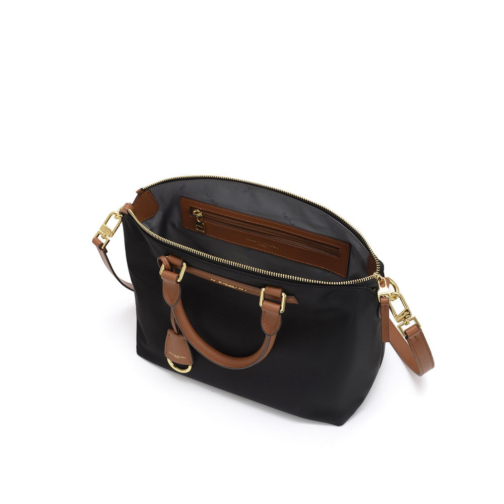NANNINI borsa spalla donna pelle nero 19021 manico