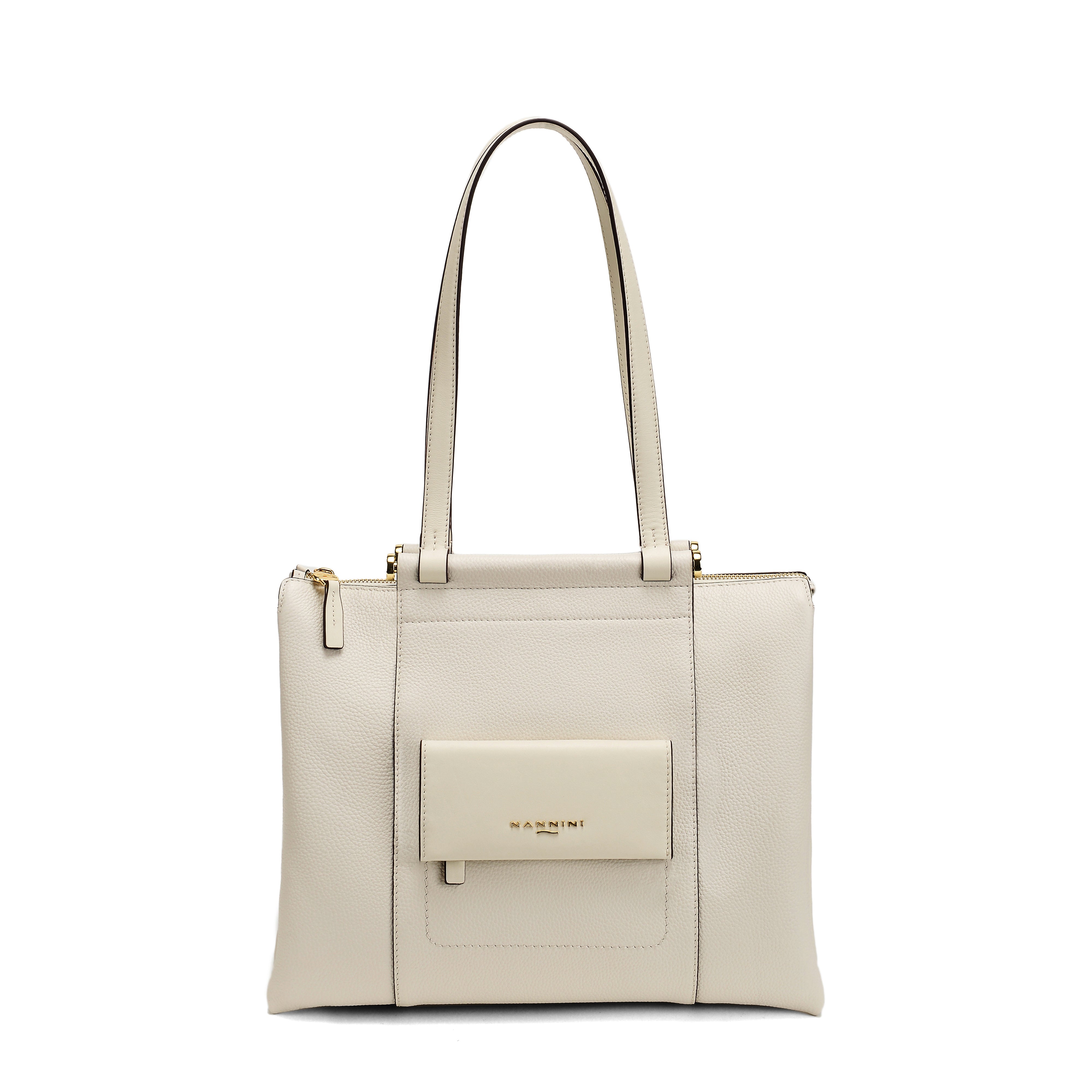 NANNINI shopper paglia intrecciata frange nera borsa donna