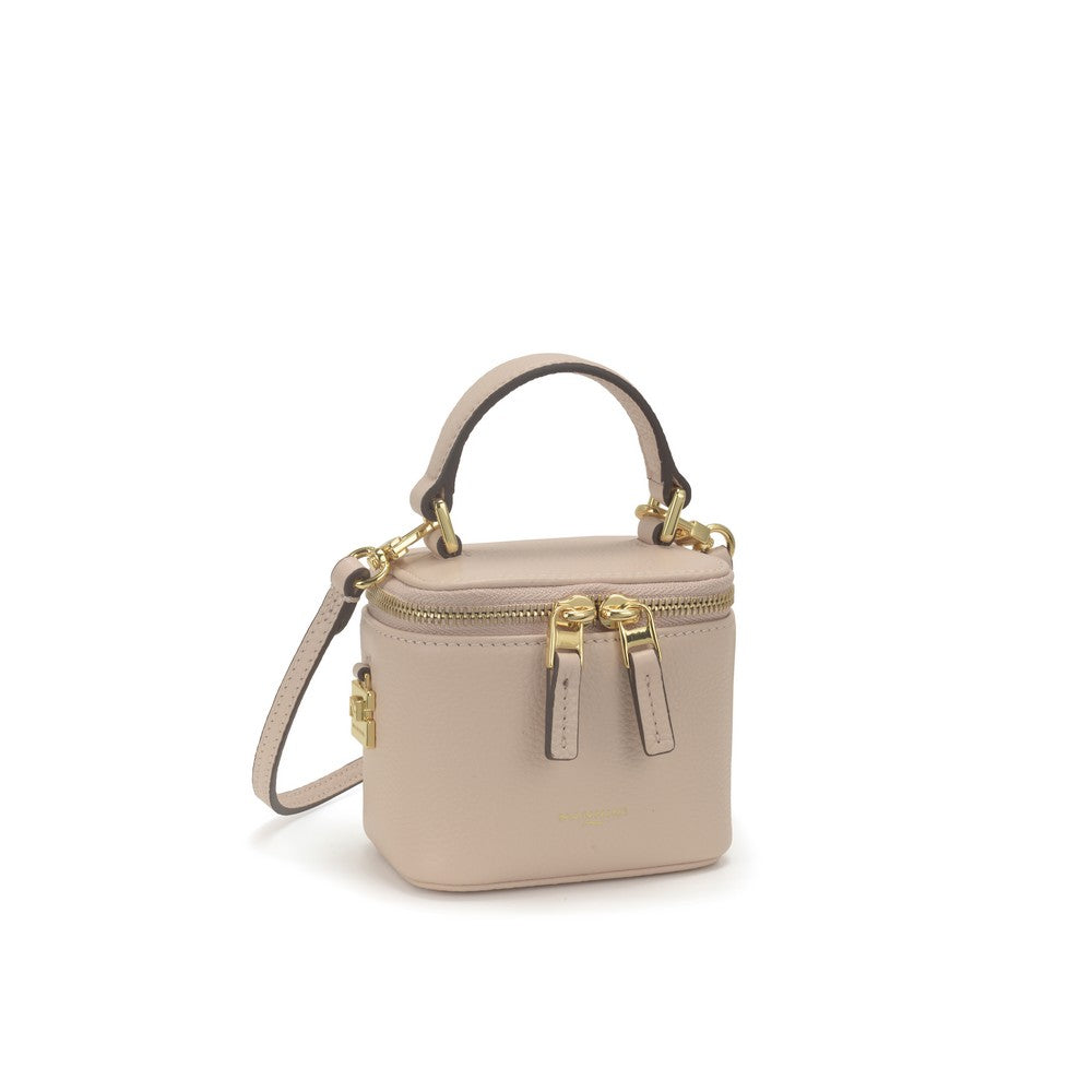 NANNINI borsa spalla donna camoscio frange cipria elegante