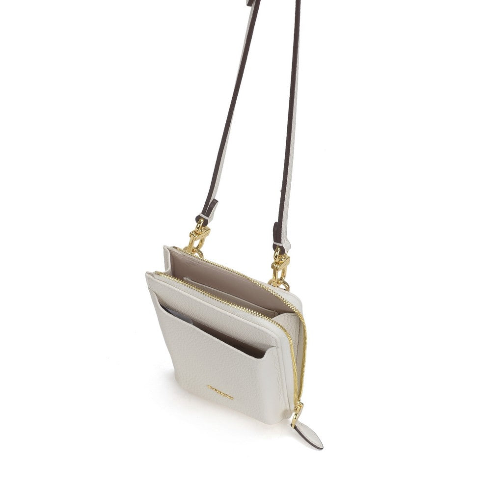 NANNINI shopper tessuto beige effetto paglia dettaglio tracolla