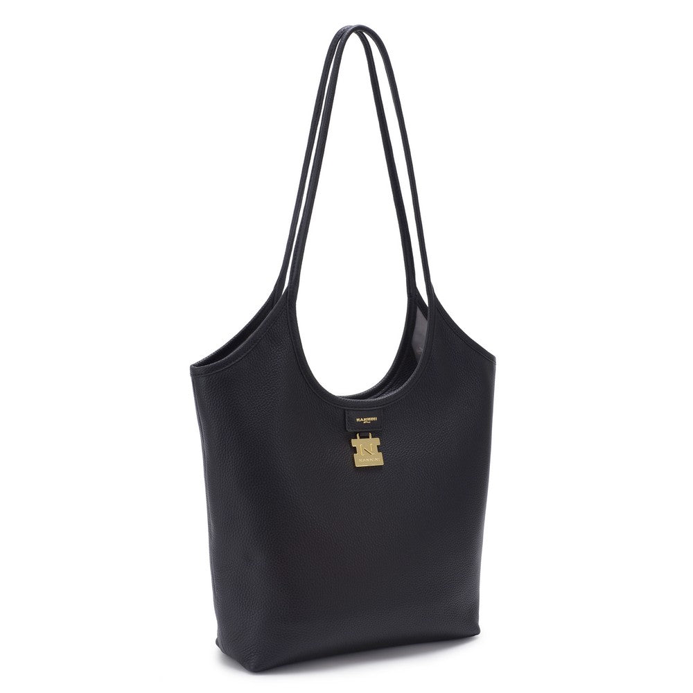 NANNINI borsa secchiello pelle martellata blu navy donna