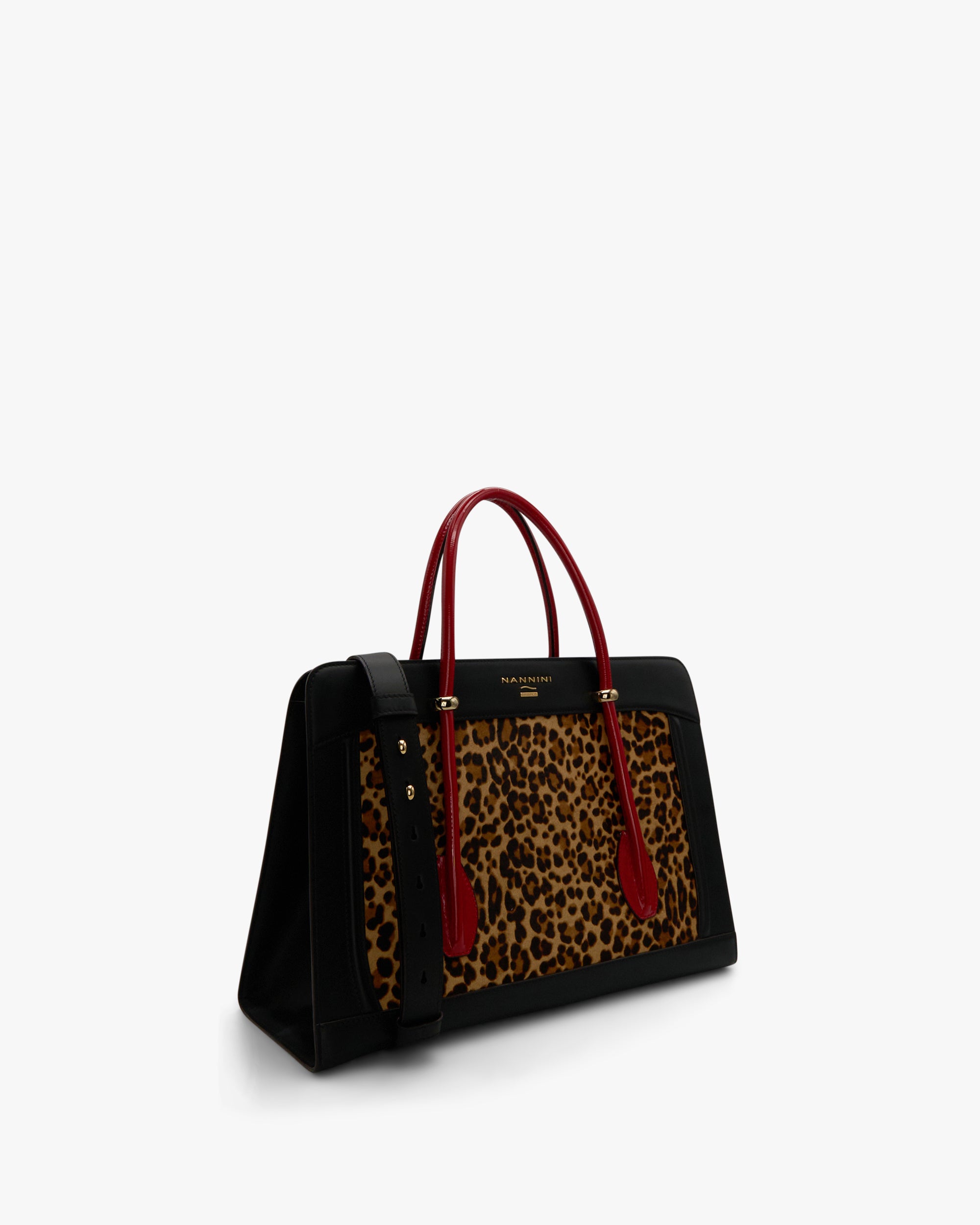 NANNINI bauletto donna pelle martellata marrone chiaro tracolla