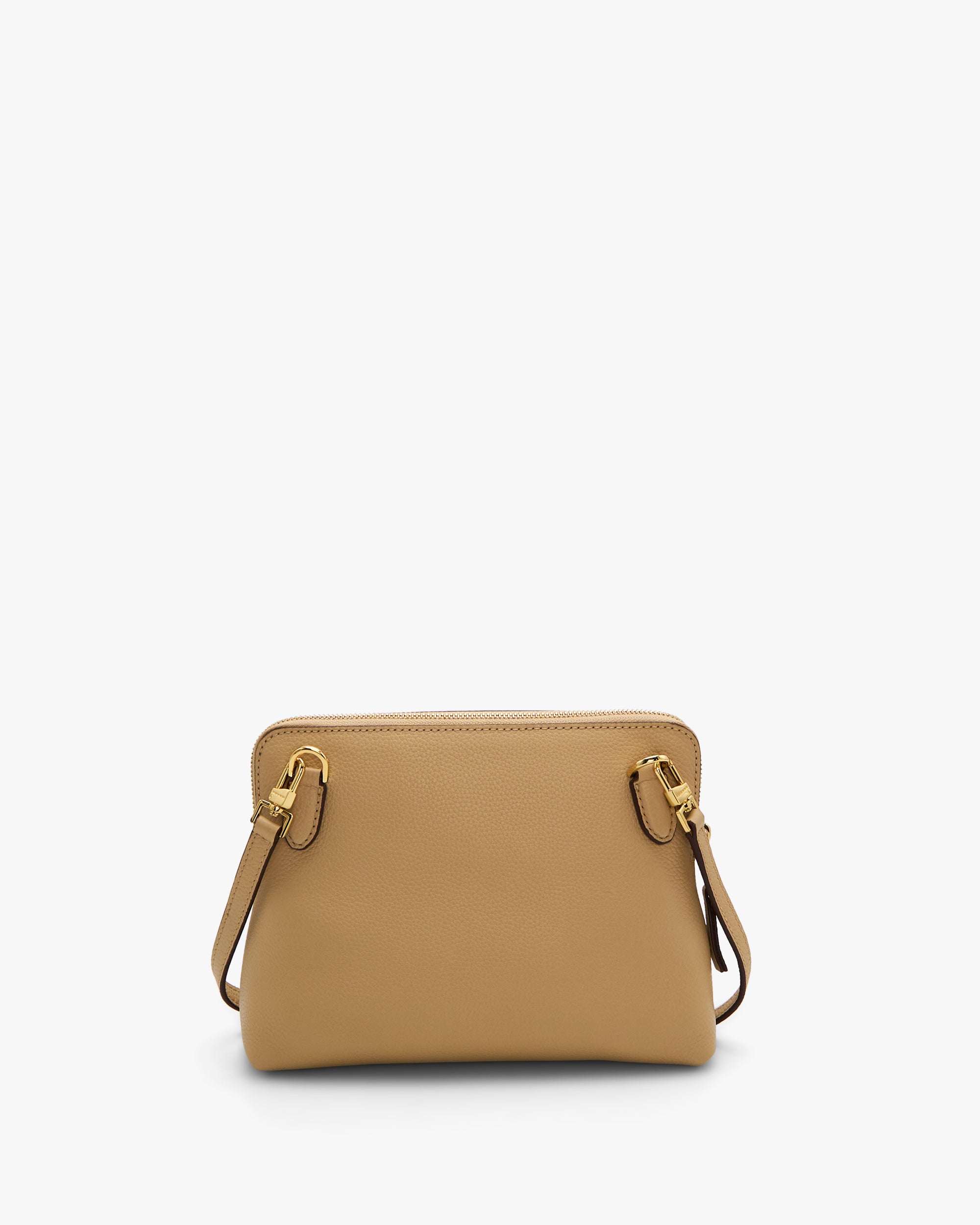 NANNINI tracolla pelle liscia nera catena oro donna