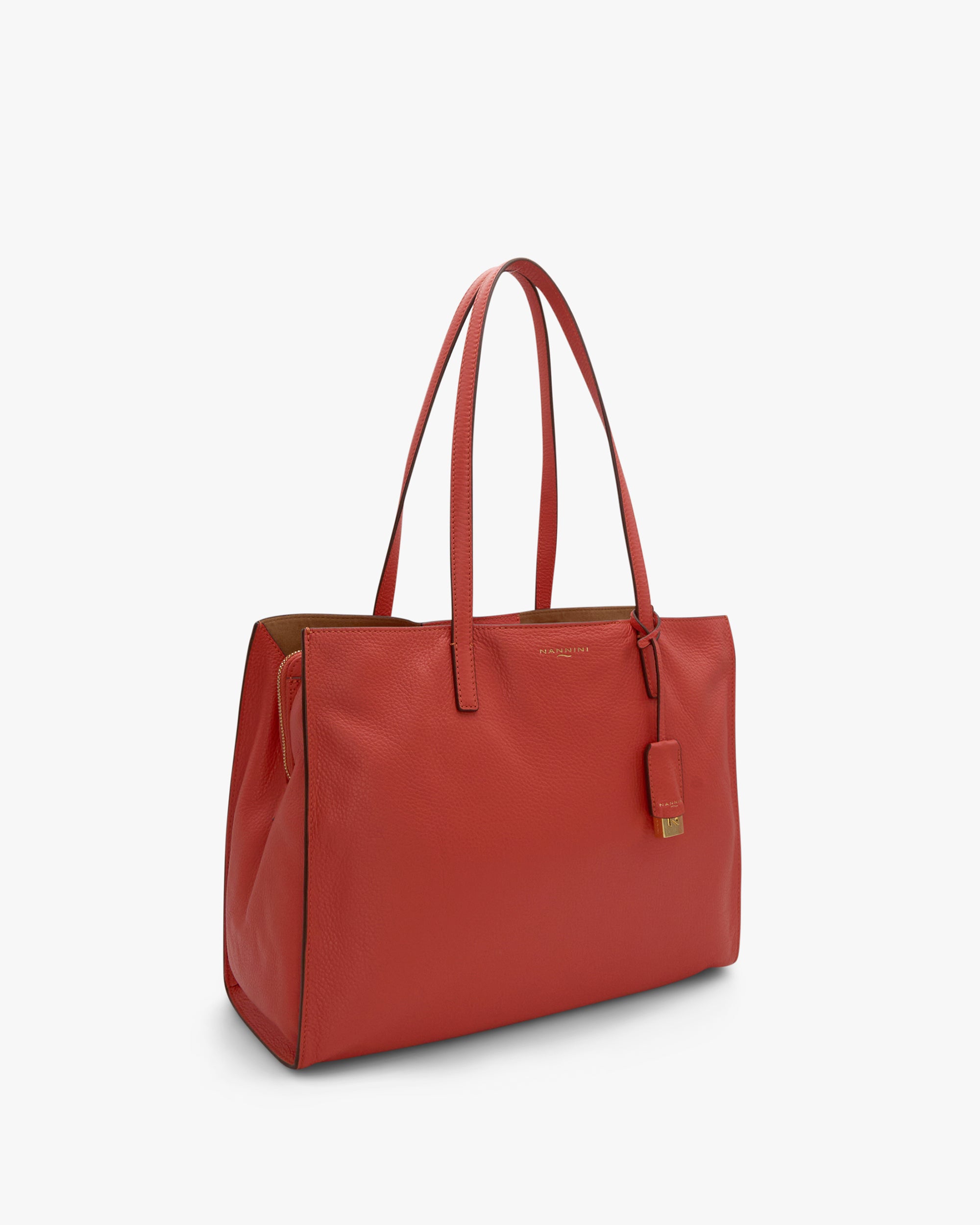 NANNINI borsa spalla donna pelle nero borchie piccola