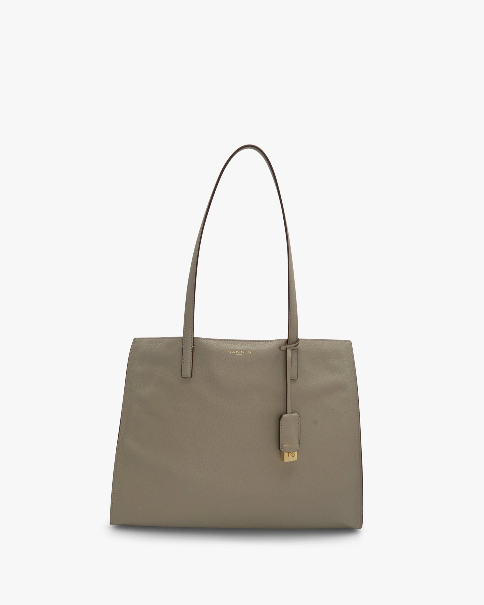 NANNINI borsa spalla donna pelle martellata nera