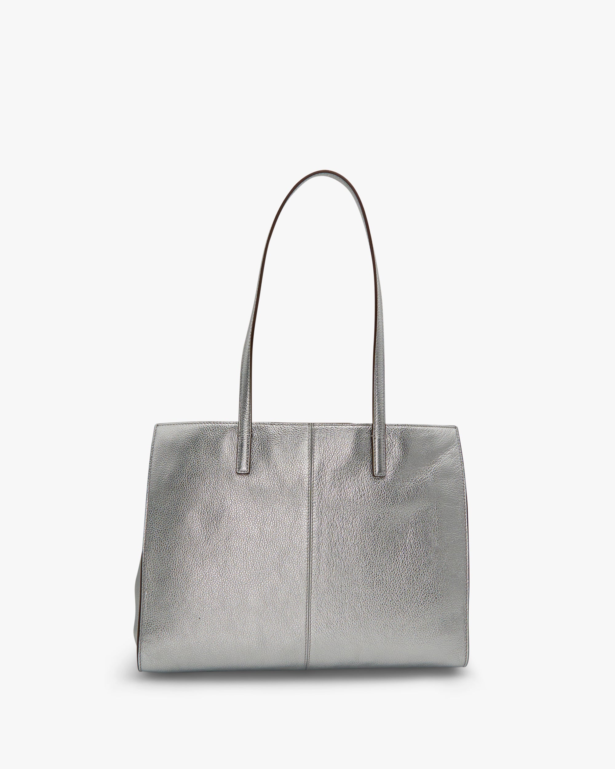 NANNINI borsa spalla donna pelle saffiano marrone logo