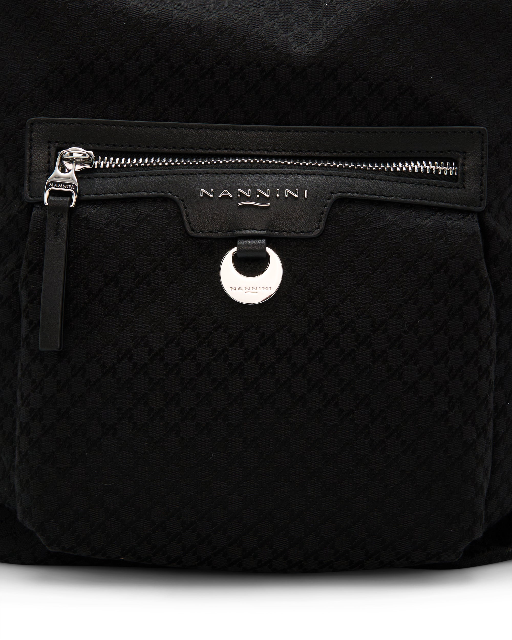 NANNINI borsa spalla donna pelle stampa lucertola bianca