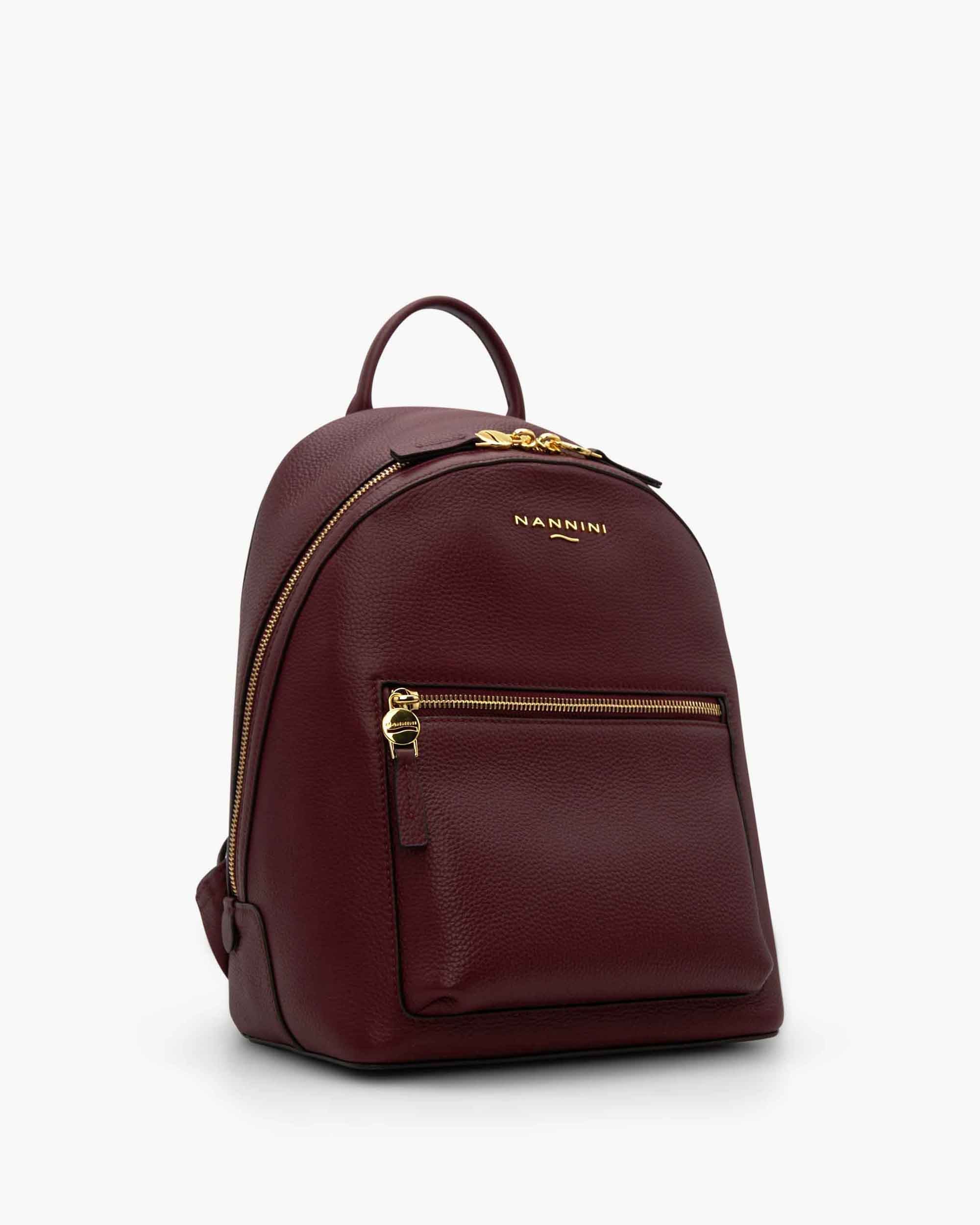 NANNINI hobo pelle liscia marrone chiaro manico lungo