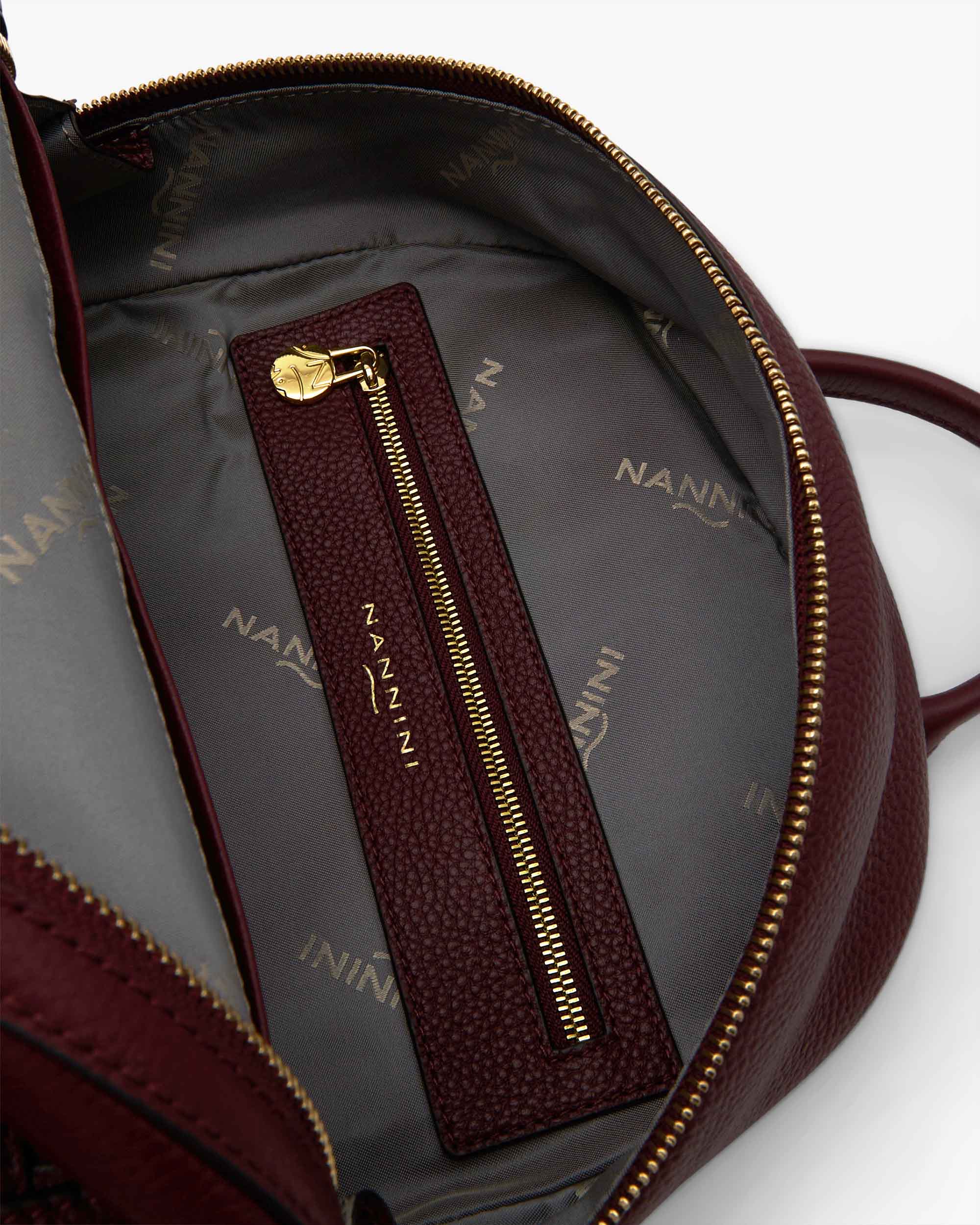 NANNINI bauletto pelle goffrata multicolor tracolla removibile