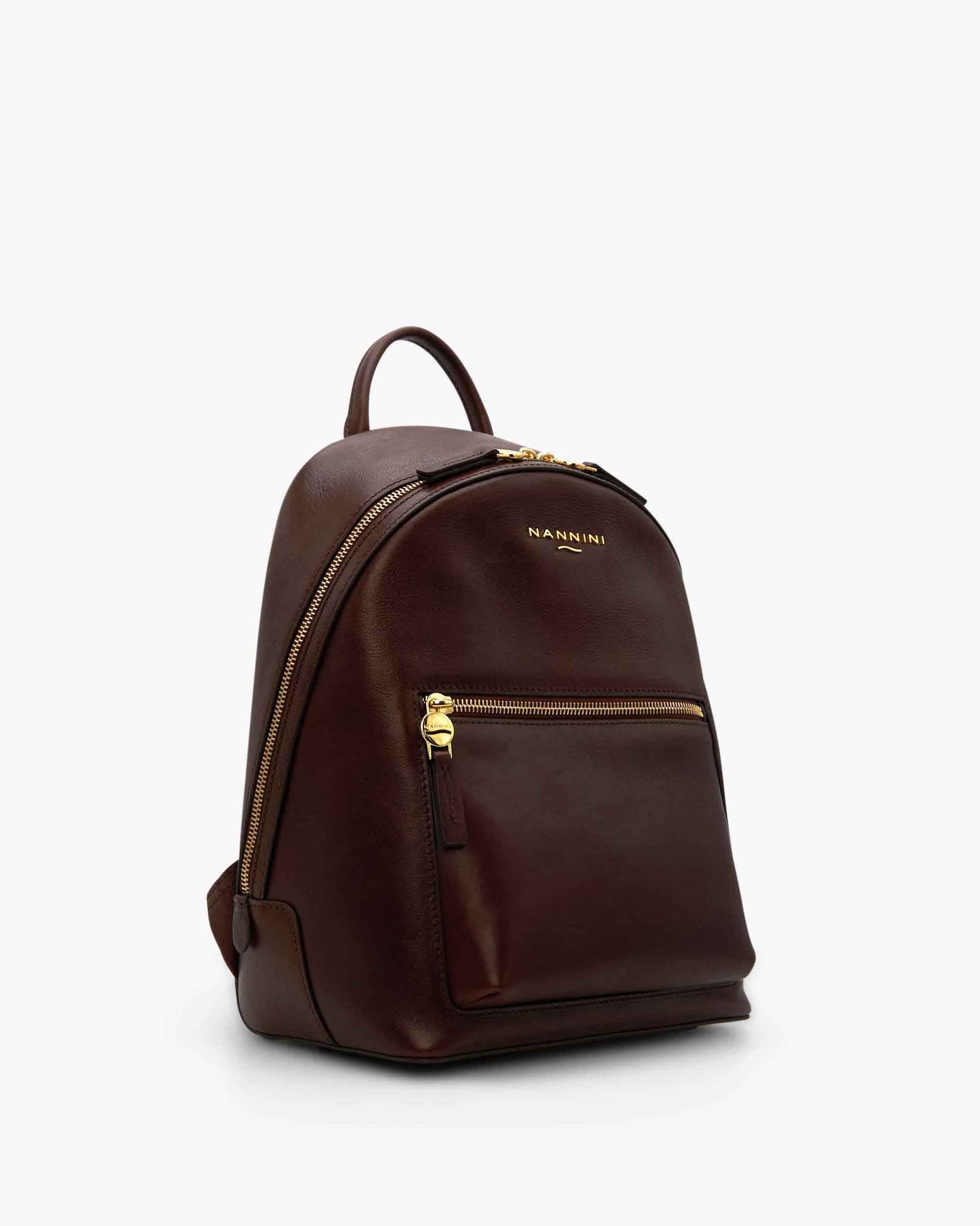 NANNINI bauletto grande pelle martellata bordeaux donna manici