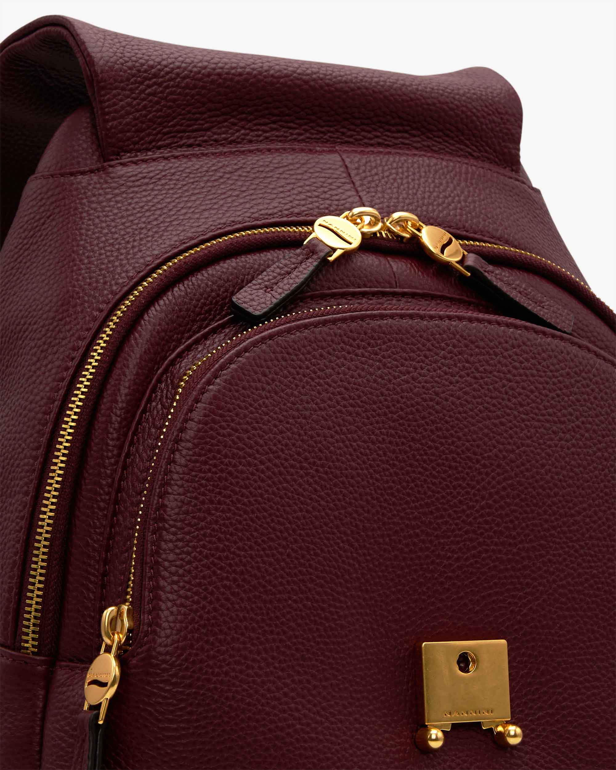 NANNINI borsa spalla donna pelle effetto coccodrillo bordeaux