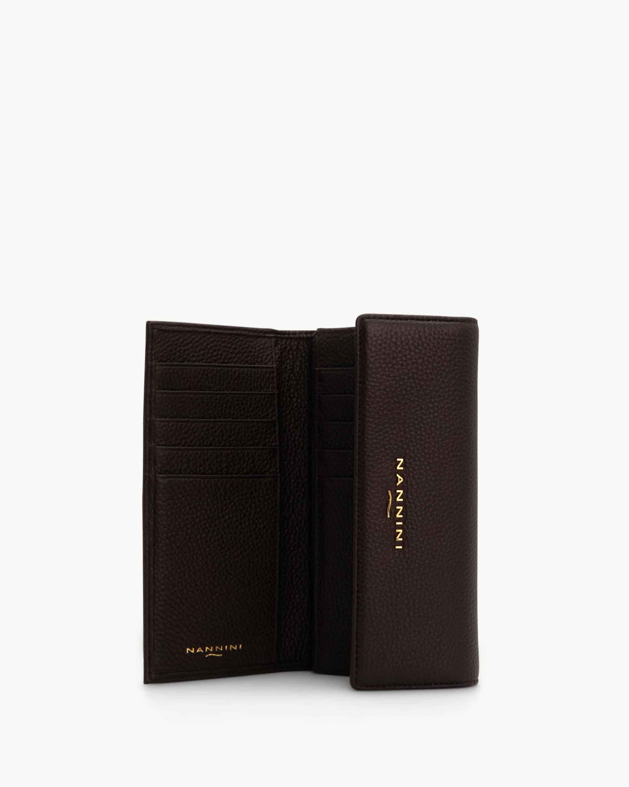 NANNINI borsa spalla donna pelle martellata marrone chiara