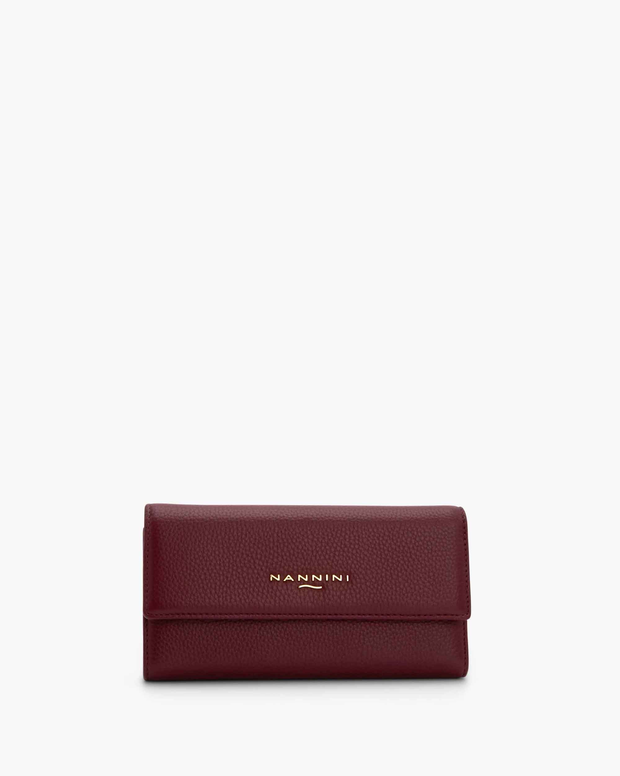 NANNINI borsa spalla donna pelle nero martellata media