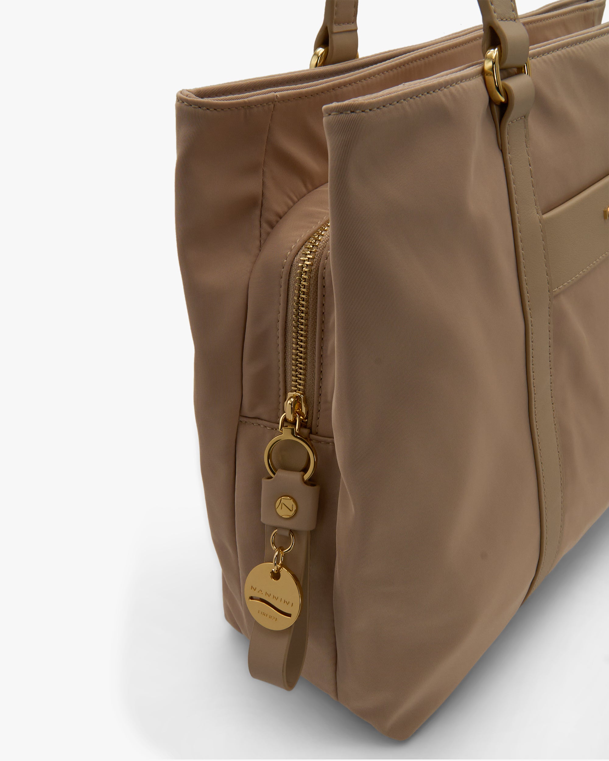 NANNINI borsa spalla donna pelle martellata marrone chiusura patta