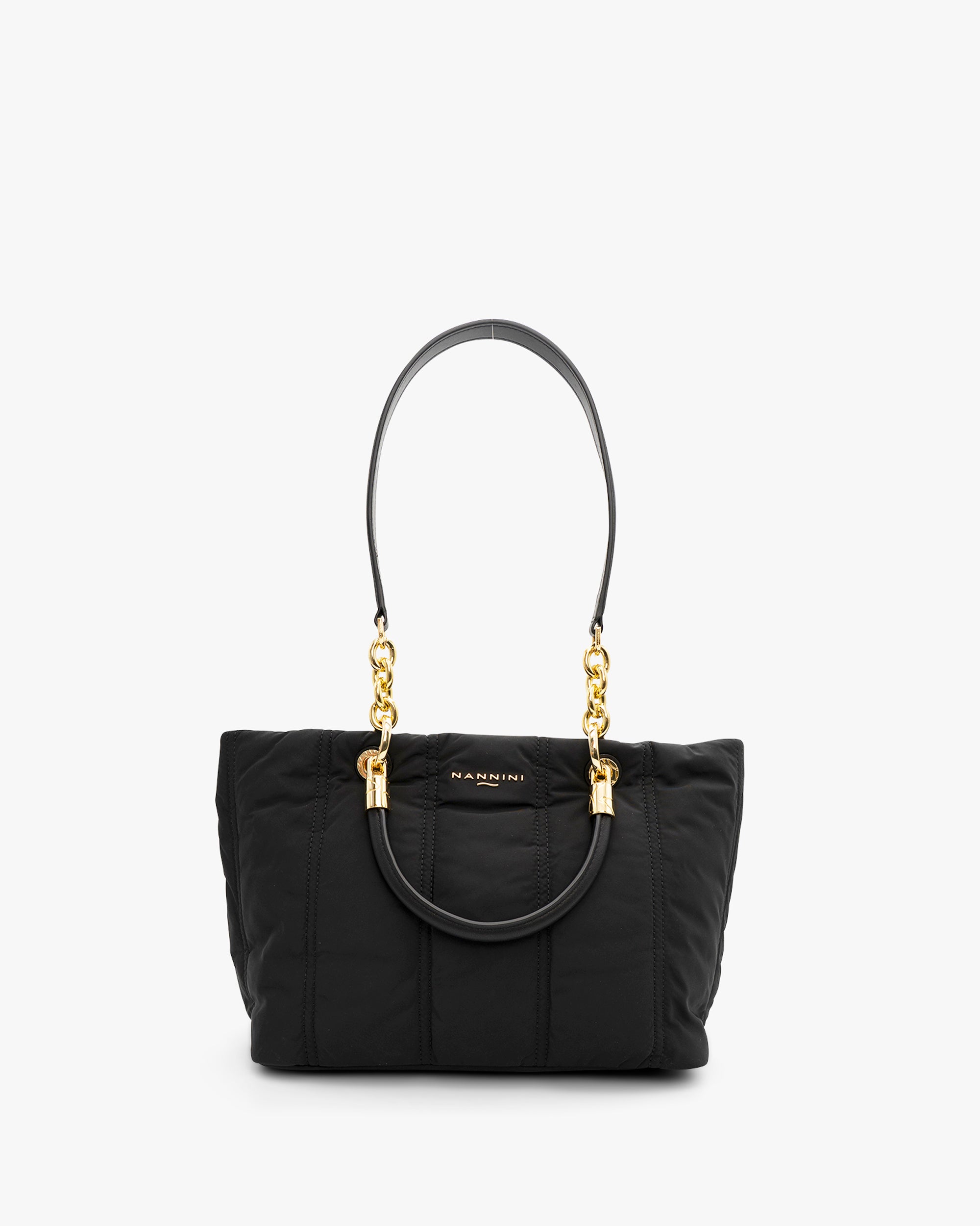 NANNINI shopper paglia intrecciata manici bamboo marrone scuro