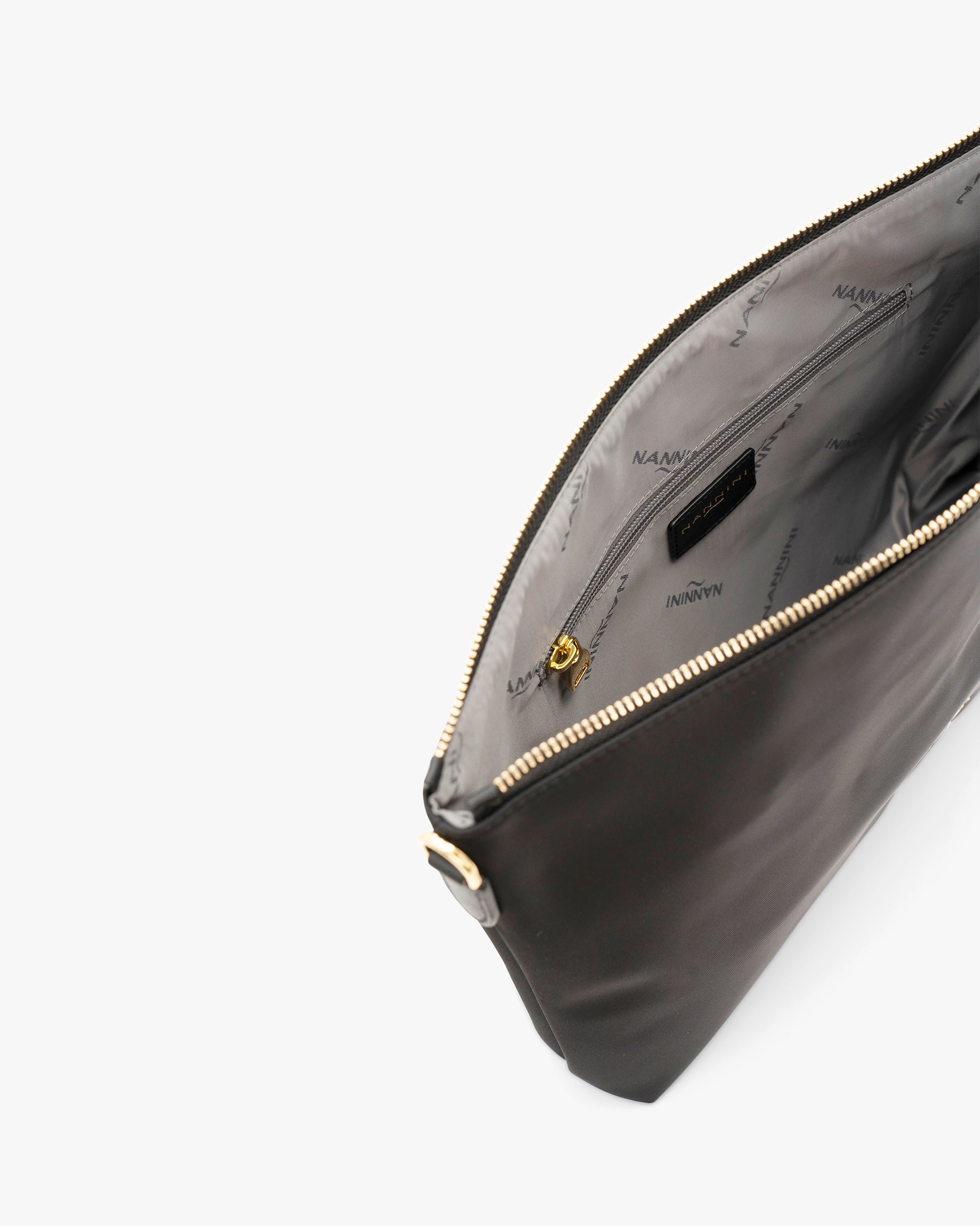 NANNINI Borsa a Mano Pelle Bottalata Marrone Cammello Donna
