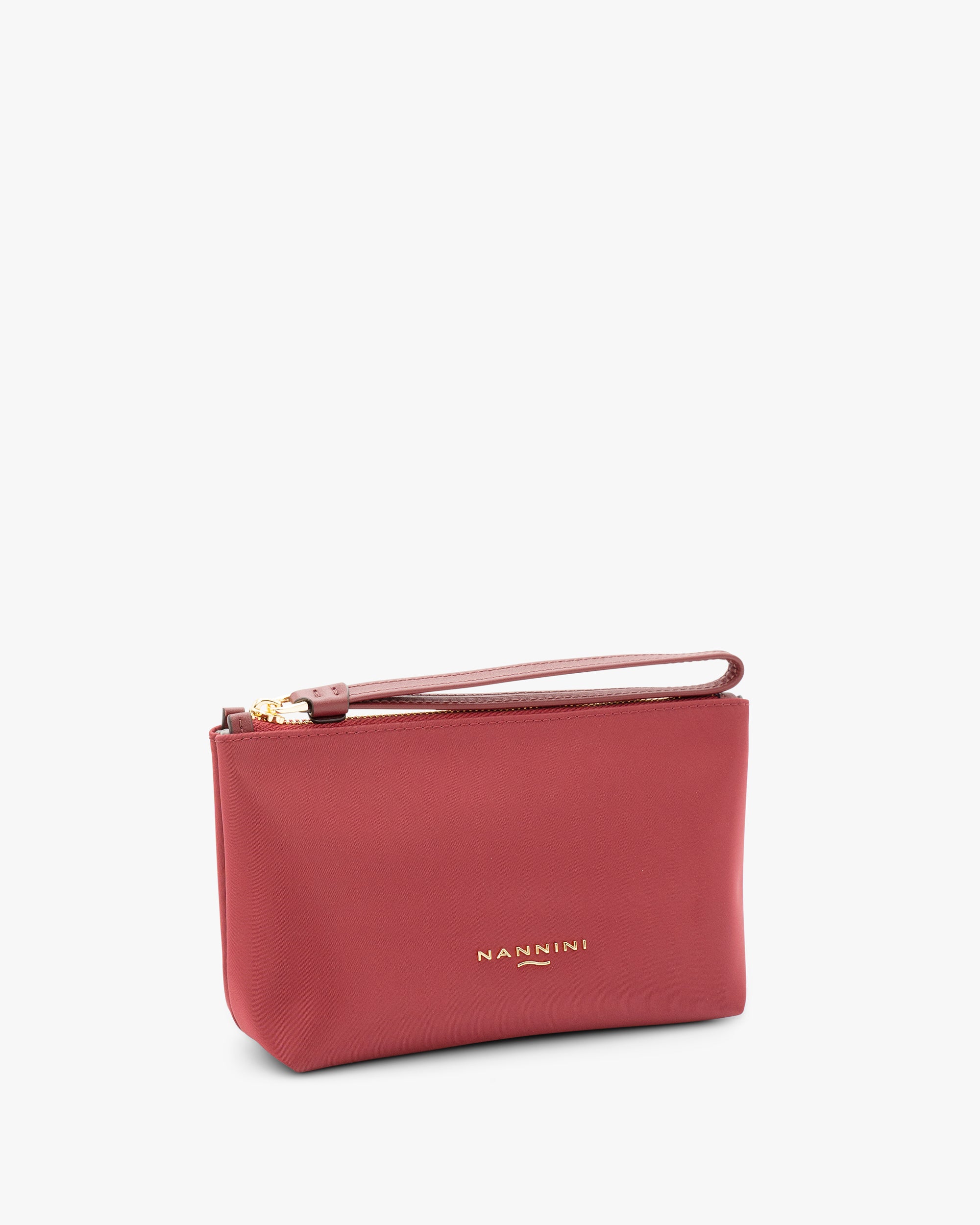 NANNINI borsa mano mini pelle nera manico oro
