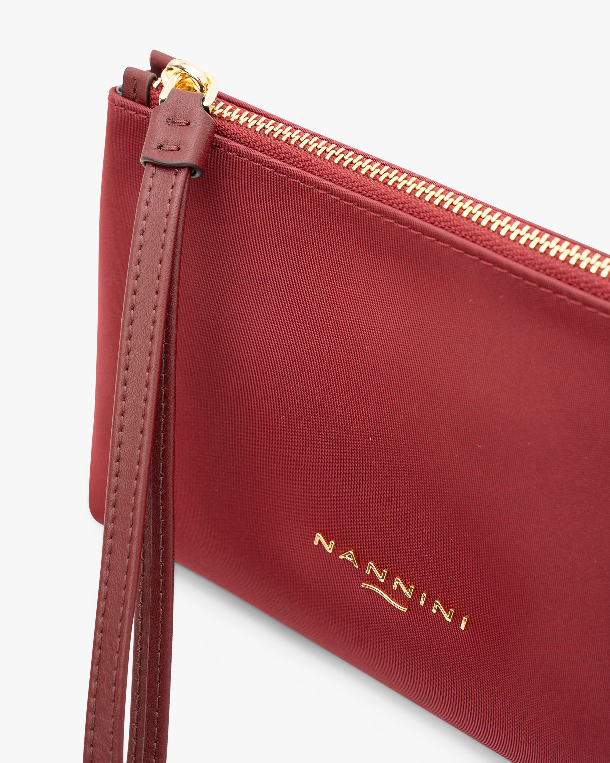 NANNINI borsa bauletto pelle stampata martellata nera logo oro