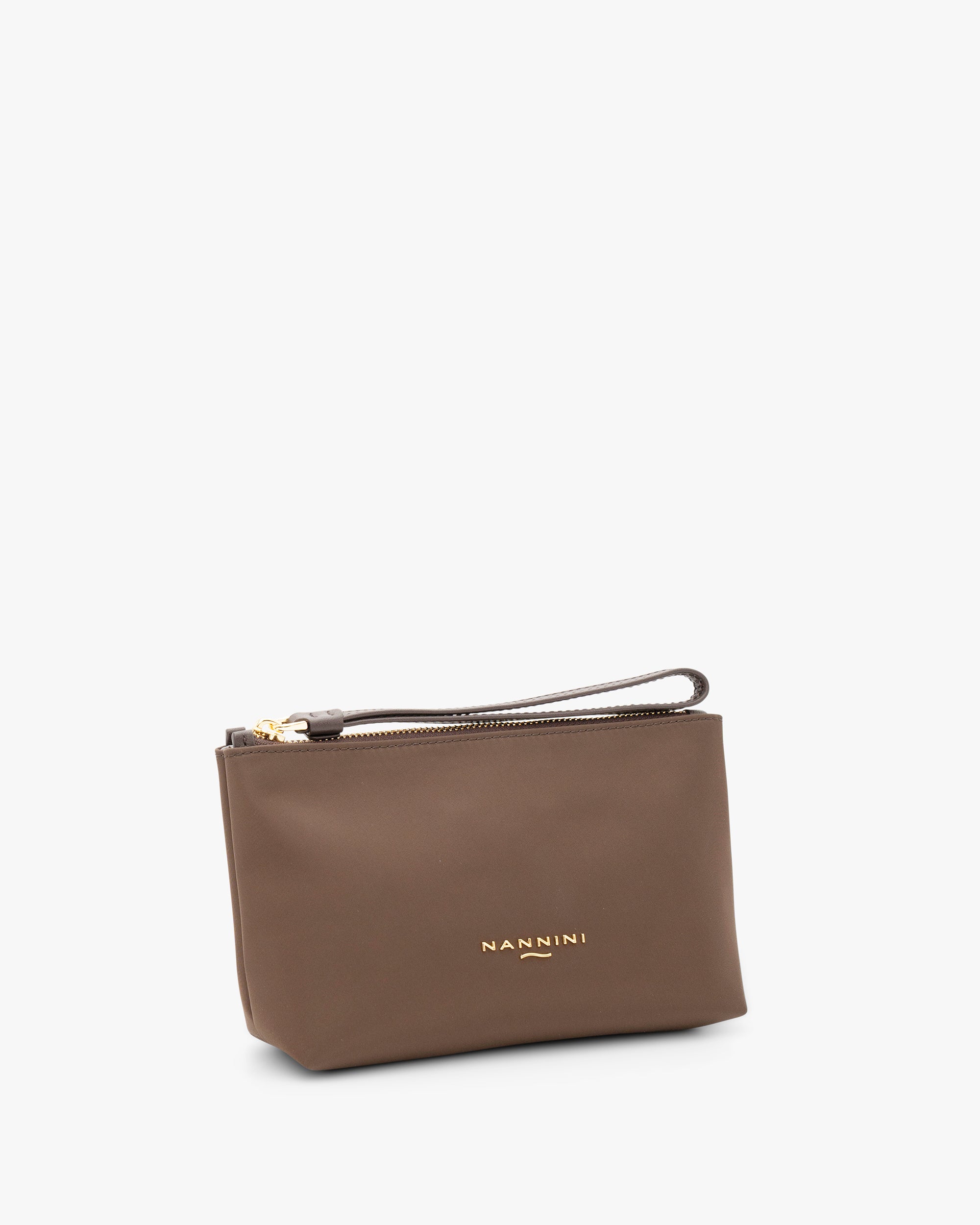 NANNINI mini hobo pelle bianca manico gioiello oro