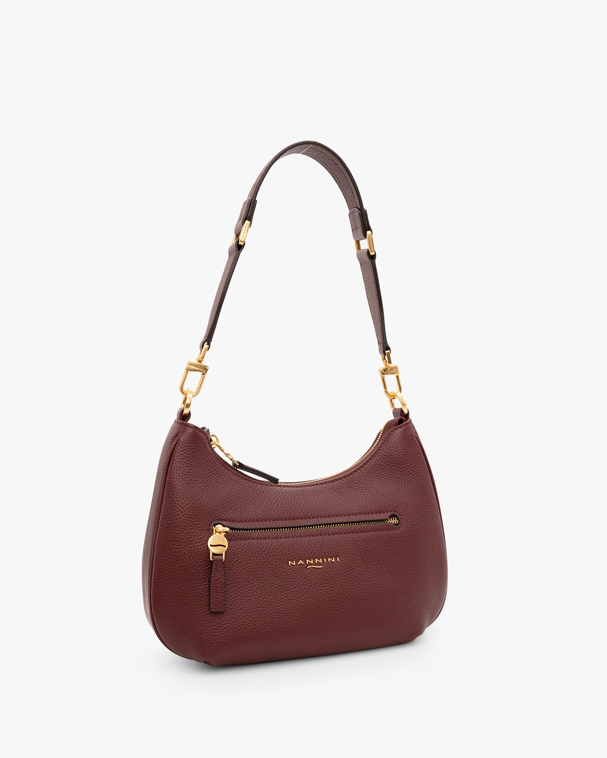 NANNINI Borsa a Mano Pelle Bianca Strutturata Chic Ed Elegante