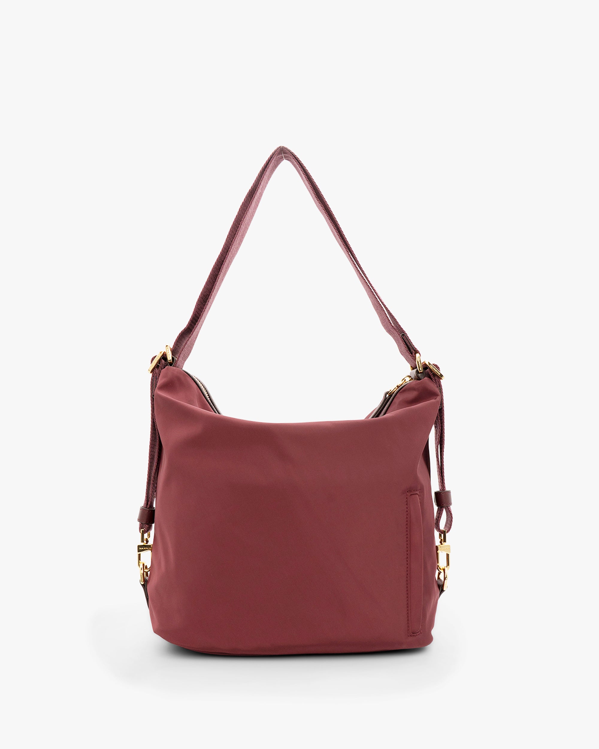 NANNINI borsa pelle liscia tracolla marsupio piccola nera argento