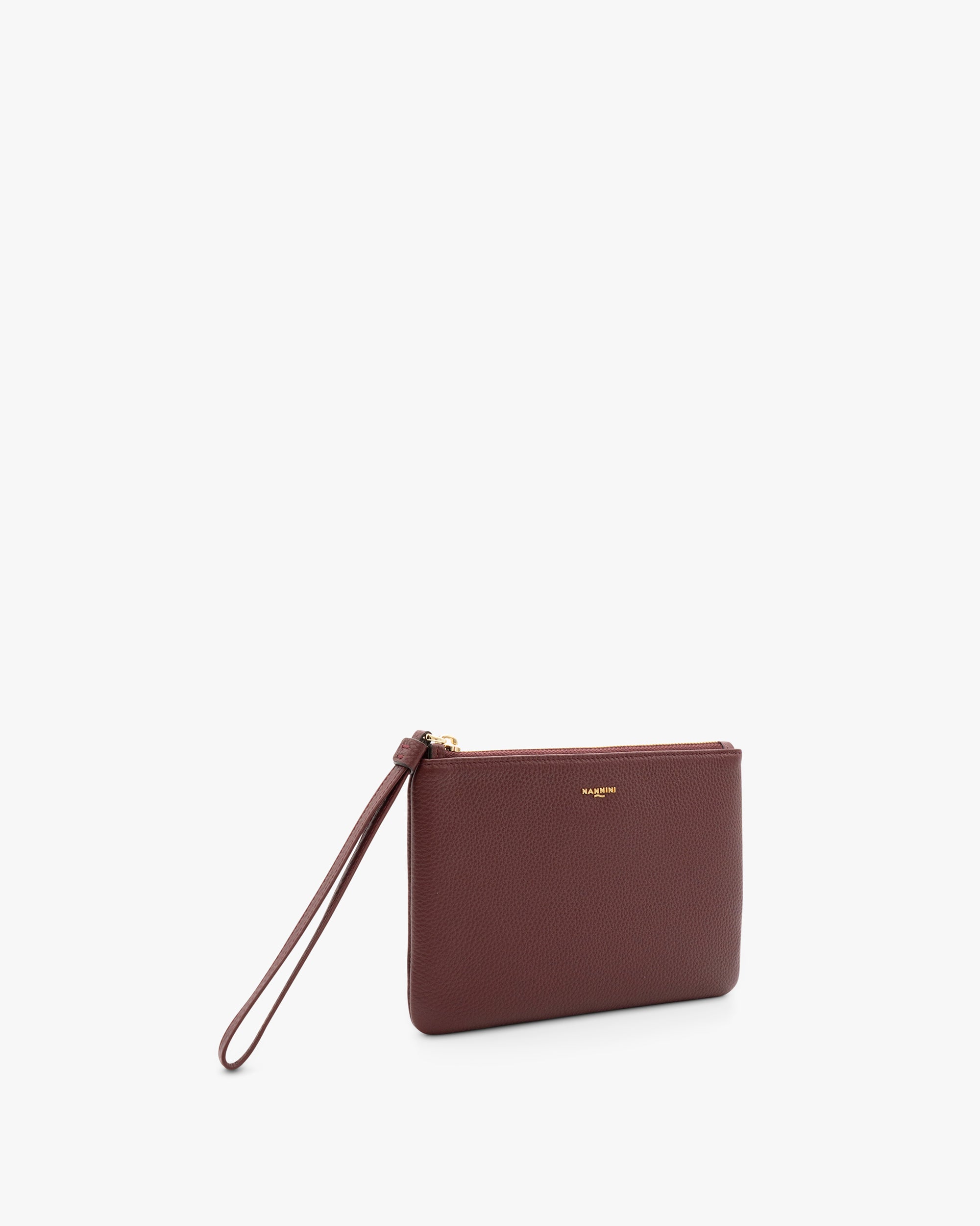 NANNINI borsa a mano bauletto pelle martellata beige media