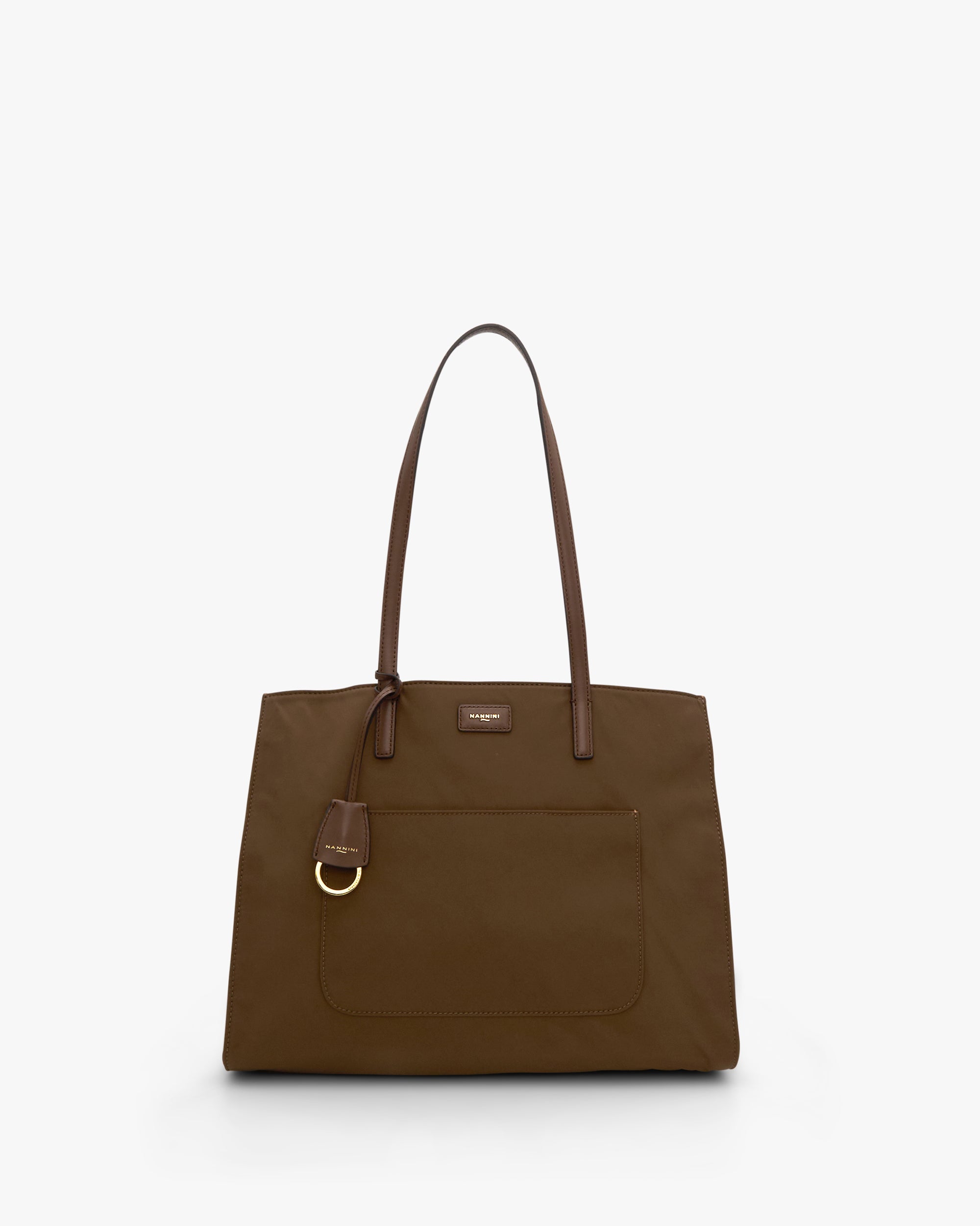 NANNINI borsa spalla donna pelle marrone trapuntata tracolla