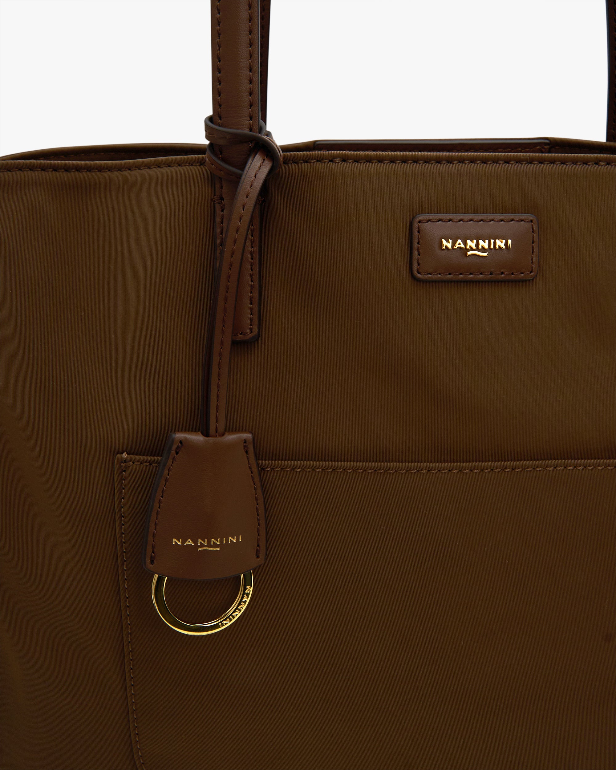 NANNINI bauletto donna pelle martellata bicolore grigio nero