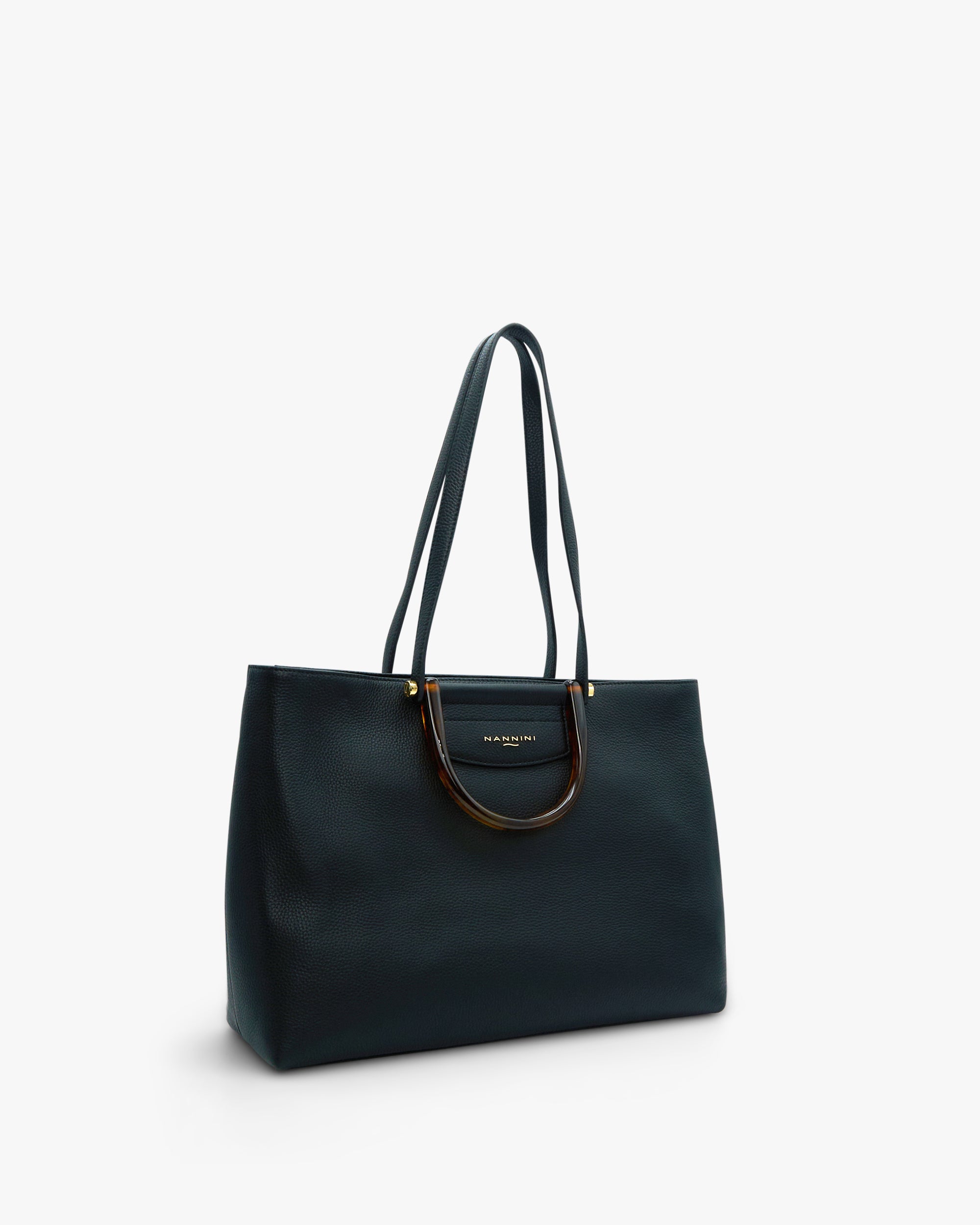 NANNINI borsa spalla donna pelle liscia cuoio vintage