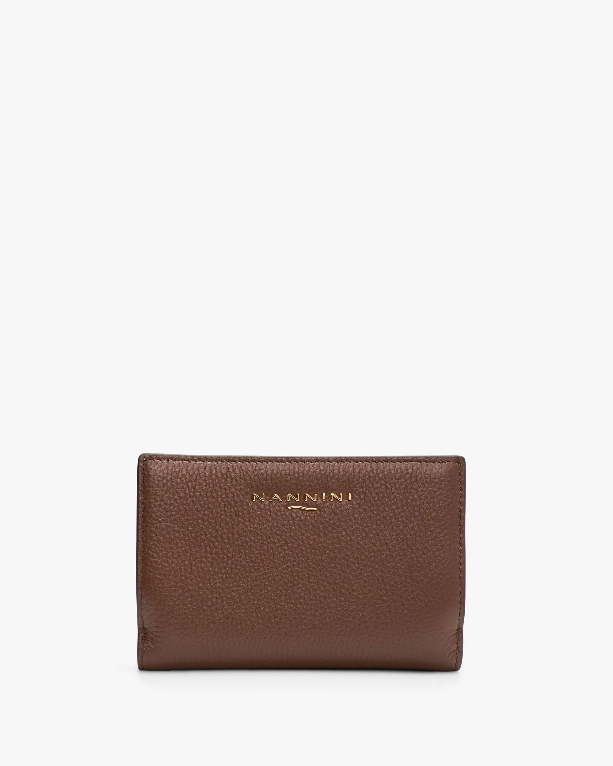 NANNINI borsa spalla donna pelle martellata marrone chiara classica