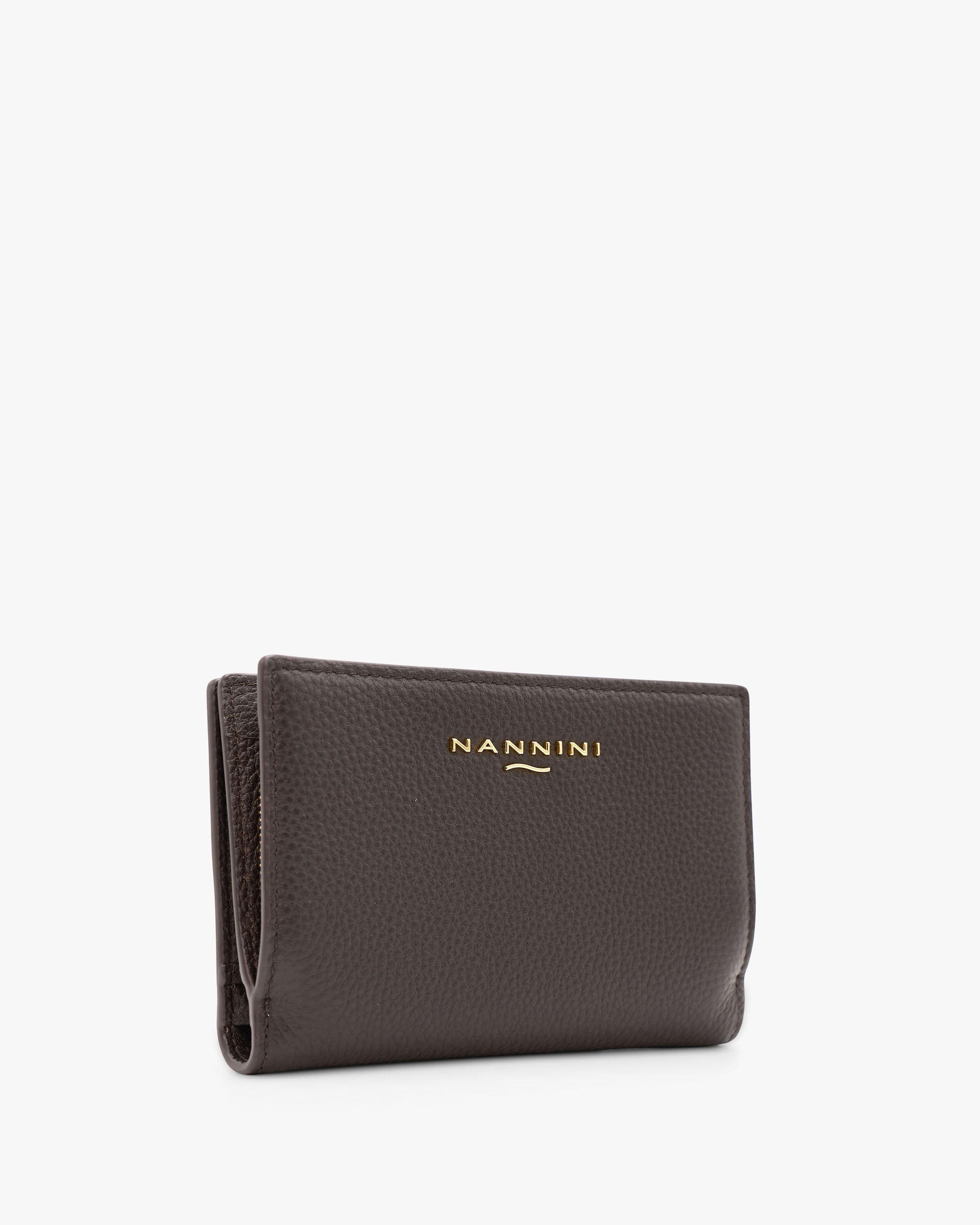 NANNINI tracolla semirigida pelle martellata verde scuro donna