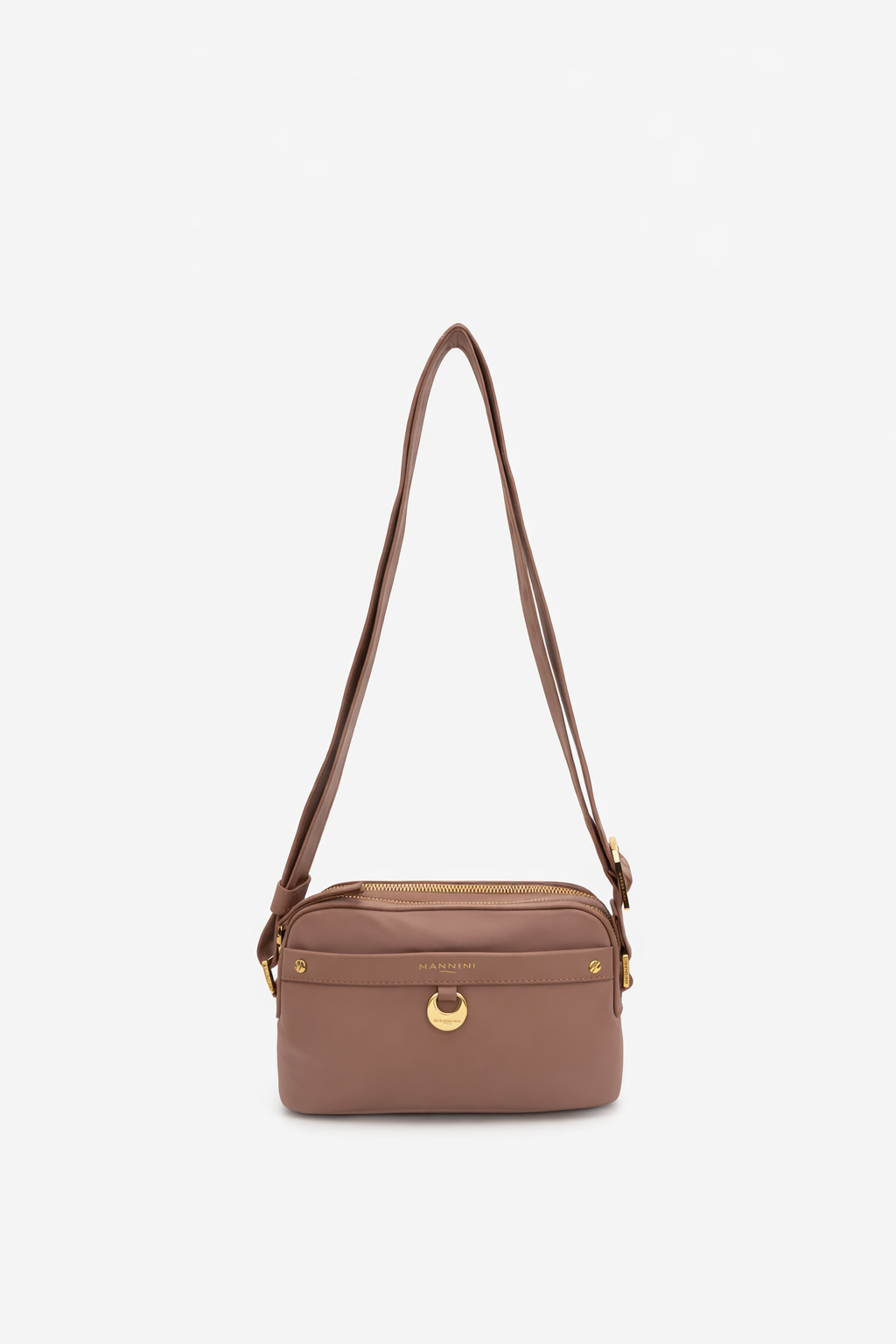 NANNINI bauletto pelle martellata bicolore manico tracolla donna