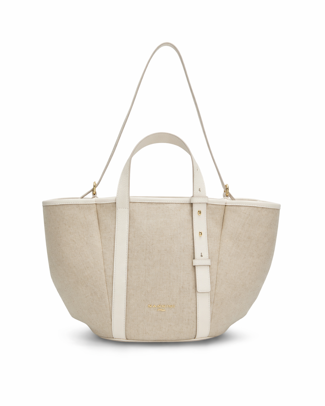 NANNINI borsa spalla donna pelle martellata marrone chiusura patta