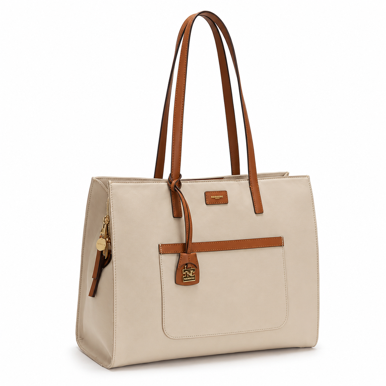NANNINI Borsa a mano pelle martellata bordeaux con tracolla