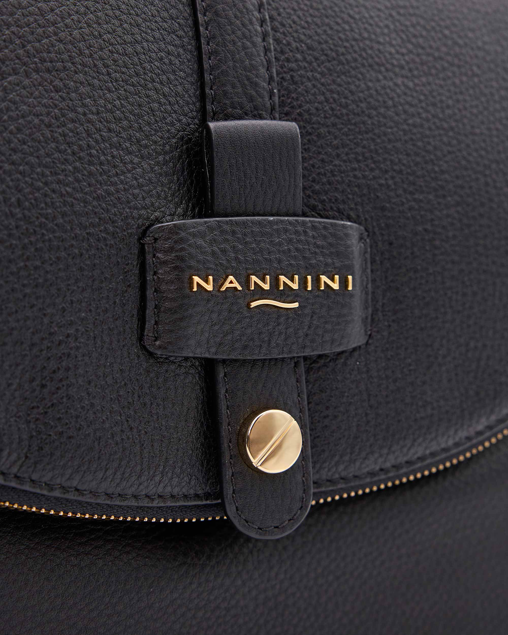 NANNINI tracolla pelle martellata blu scuro donna