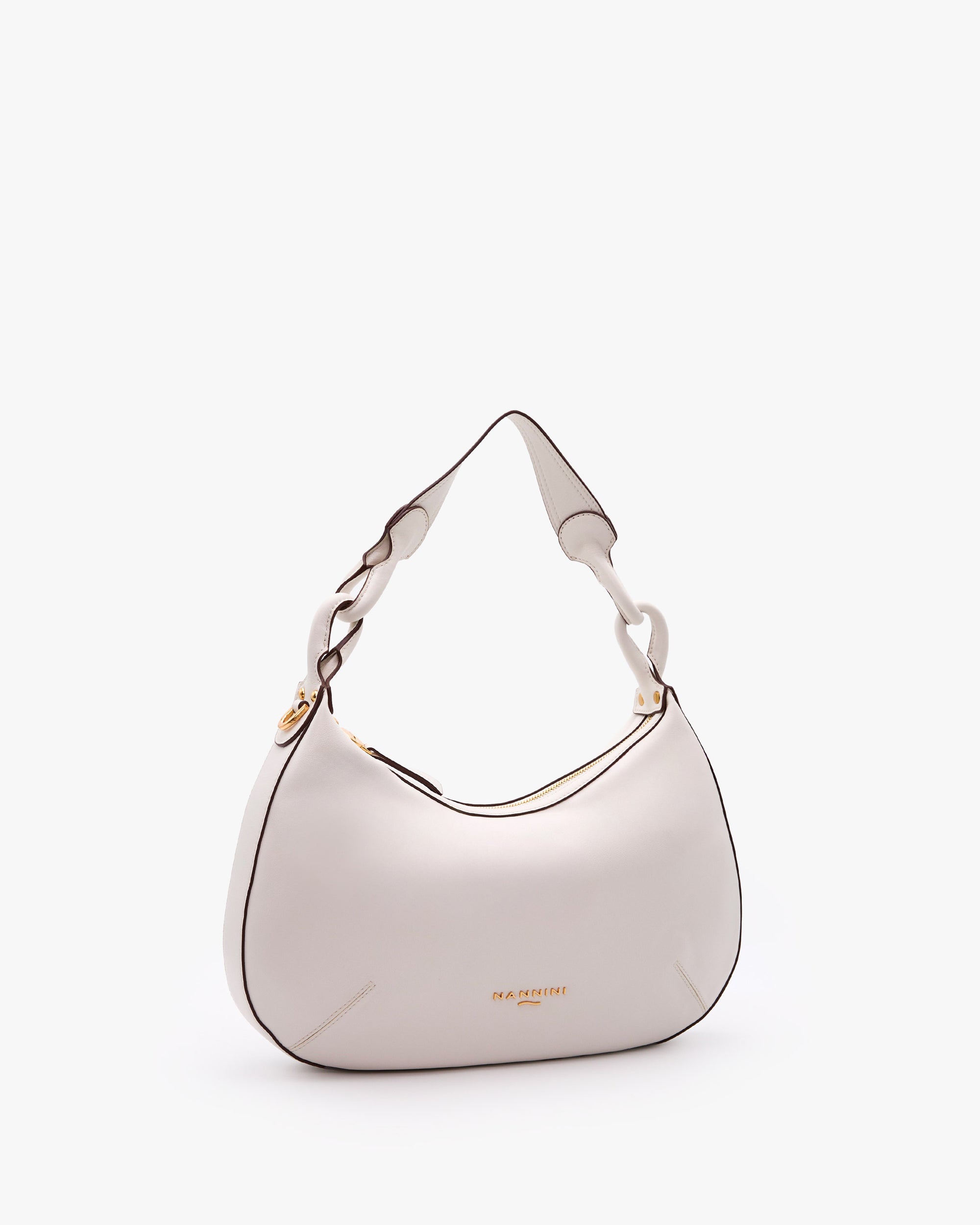 NANNINI borsa spalla donna pelle liscia cuoio
