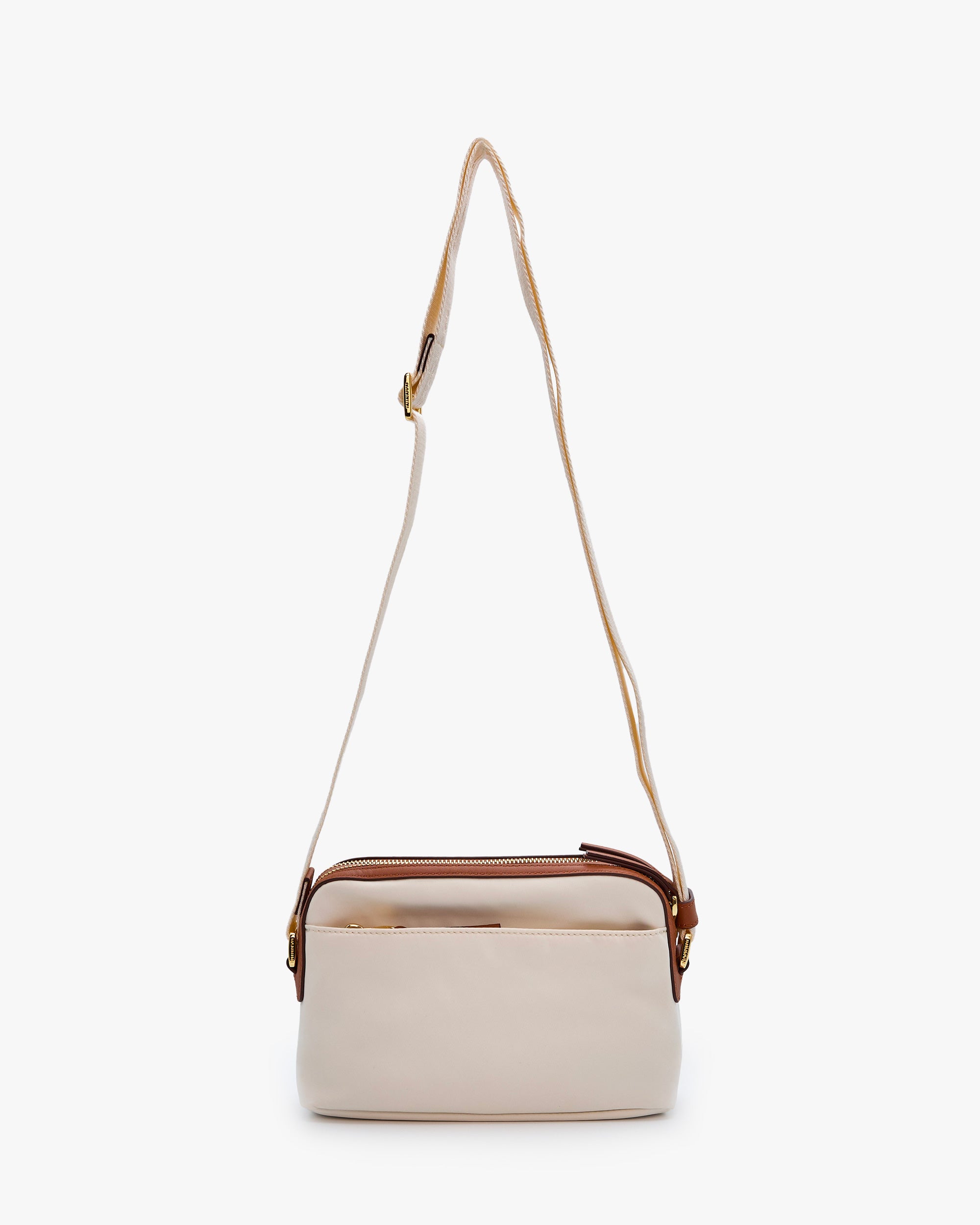 NANNINI borsa spalla donna pelle liscia cuoio marrone