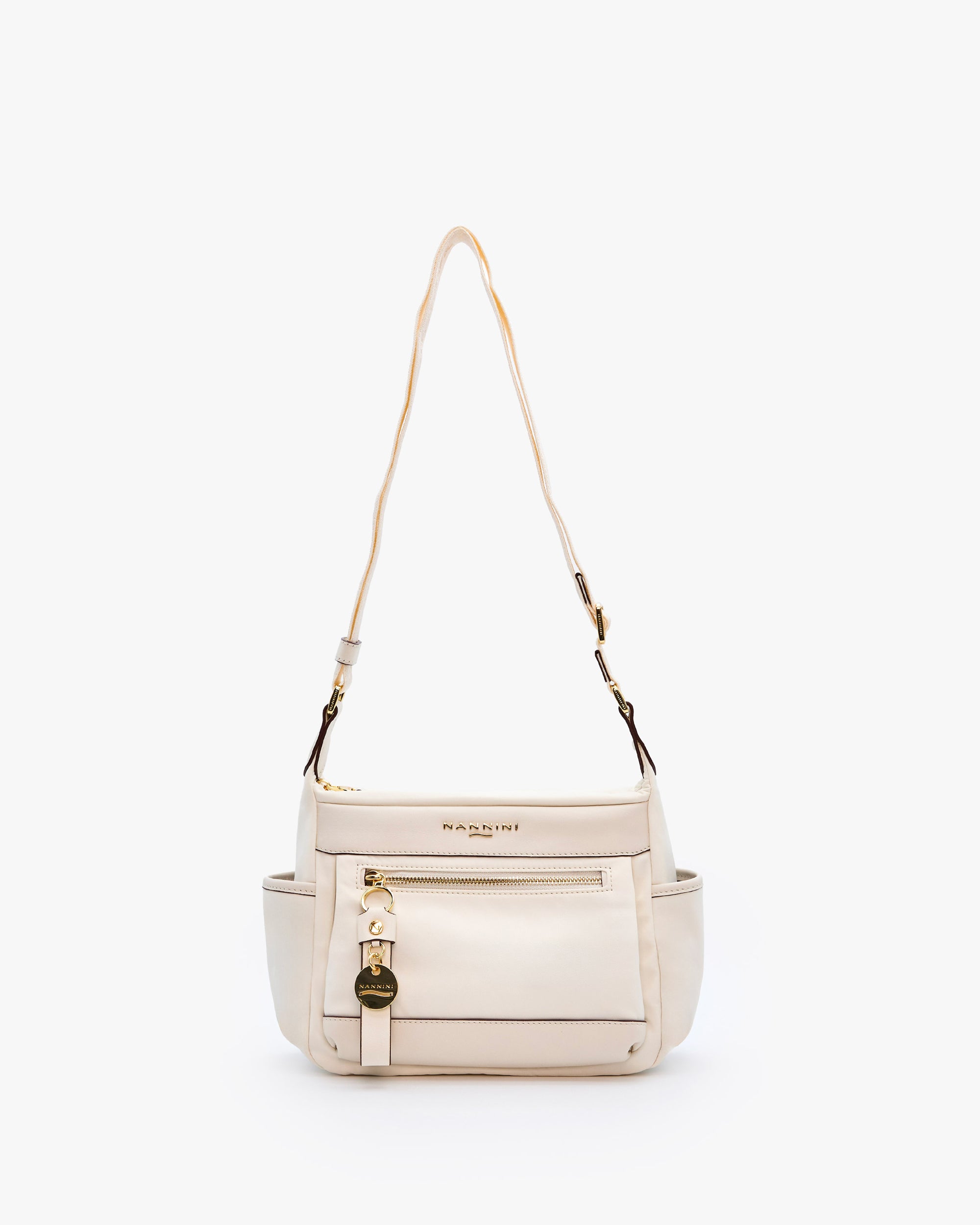 NANNINI borsa secchiello pelle marrone patinato grande donna
