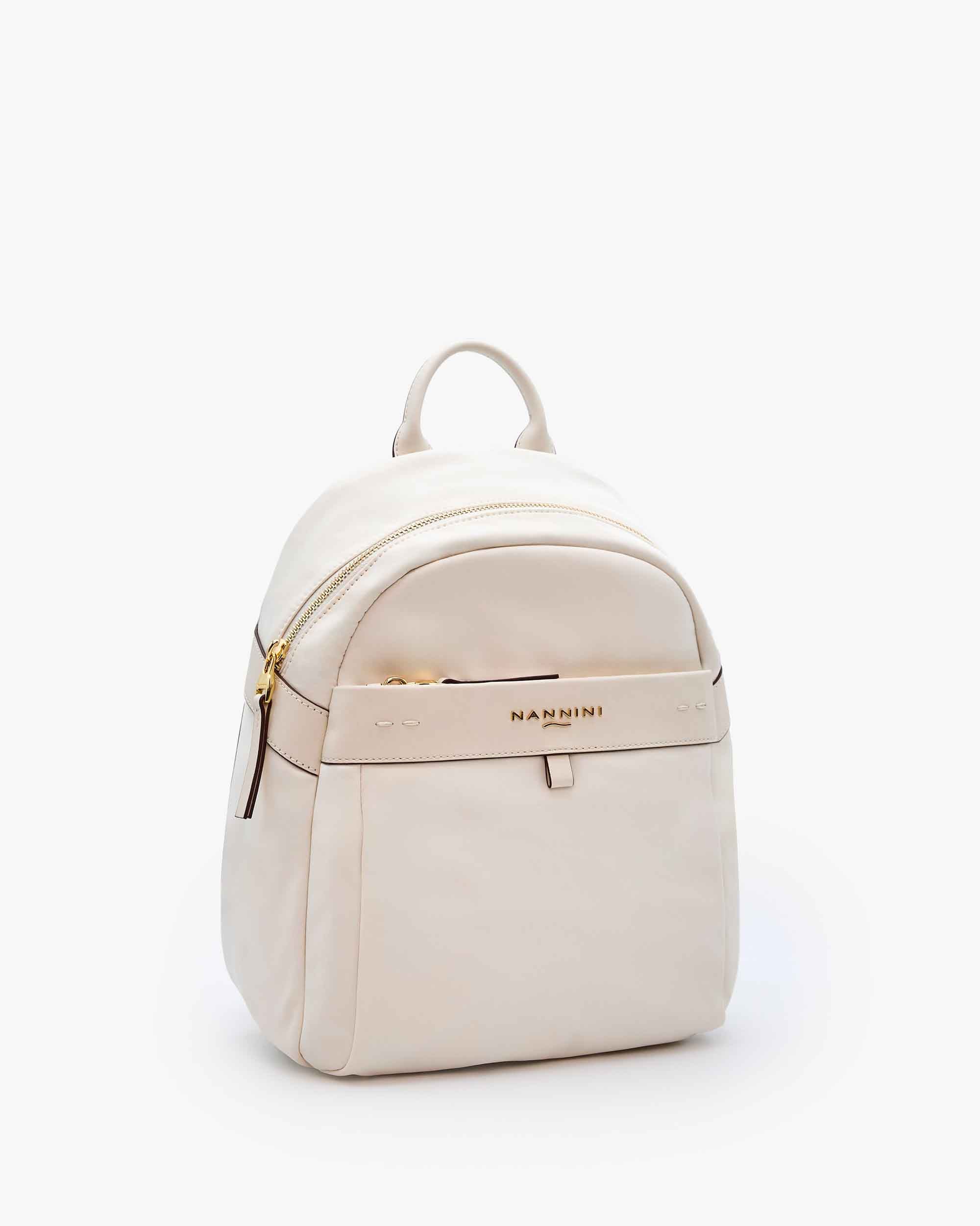 NANNINI borsa spalla donna pelle martellata verde scuro